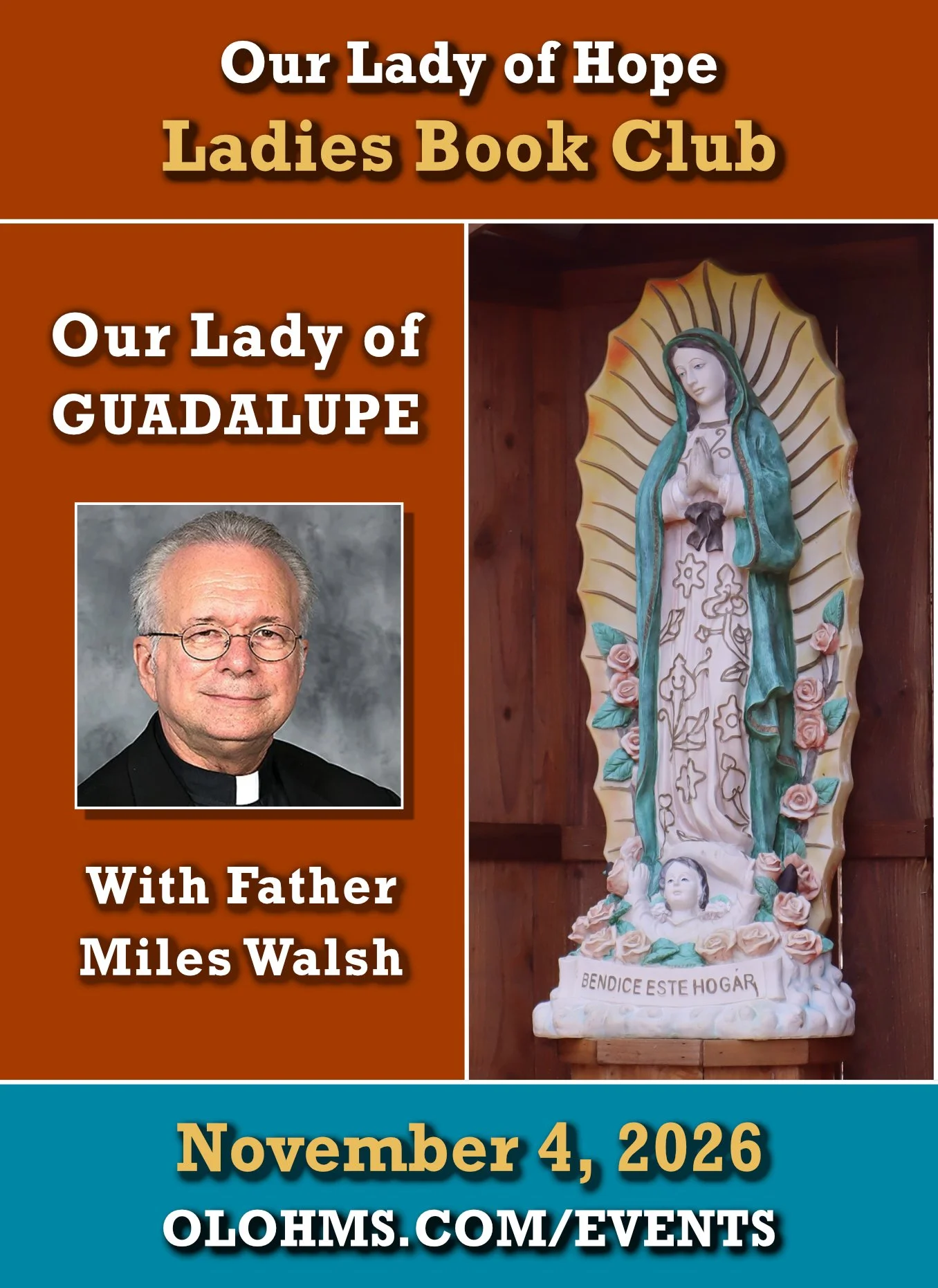 Ladies Book Club -  "Our Lady of Guadalupe" with Fr. Miles Walsh (November 2026)