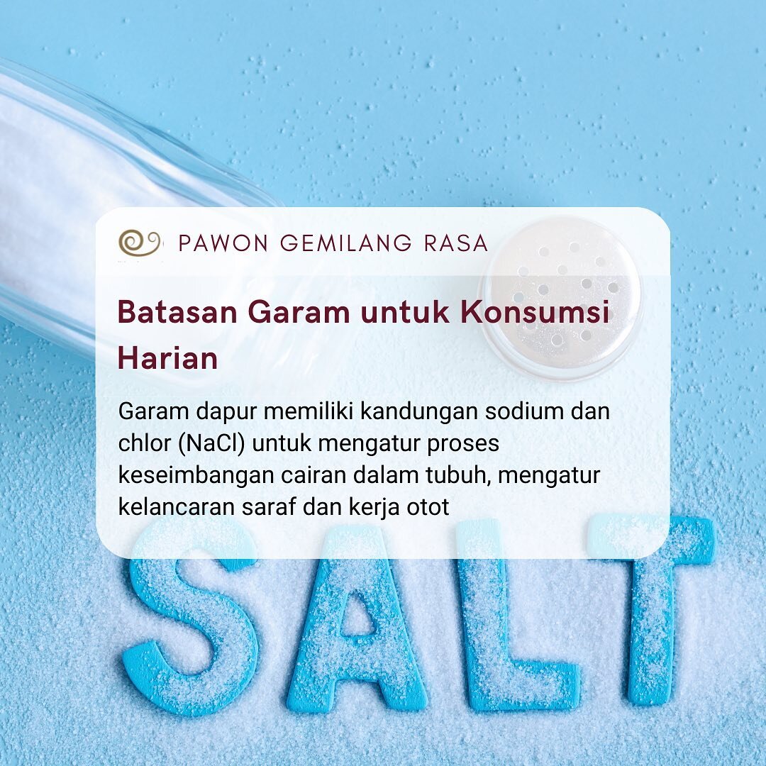 ⁣Orang diet boleh konsumsi garam gak sih?⠀
Seberapa takaran pas makan garam harian supaya gak kekurangan dan gak kelebihan?Berikut ini fakta tentang kandungan dan manfaat garam.⠀
Jadi kira-kira berapa gr sodium yang kamu butuhkan sehari-hari?⠀
⁣_____