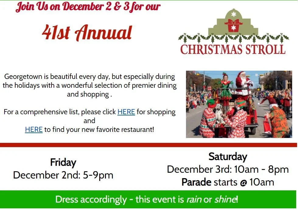 Annual Georgetown Christmas Stroll!