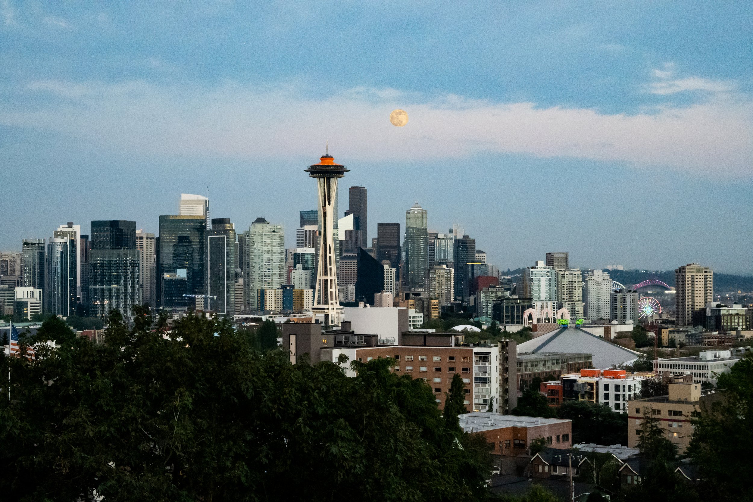 Seattle With Full Moon Composite.jpg