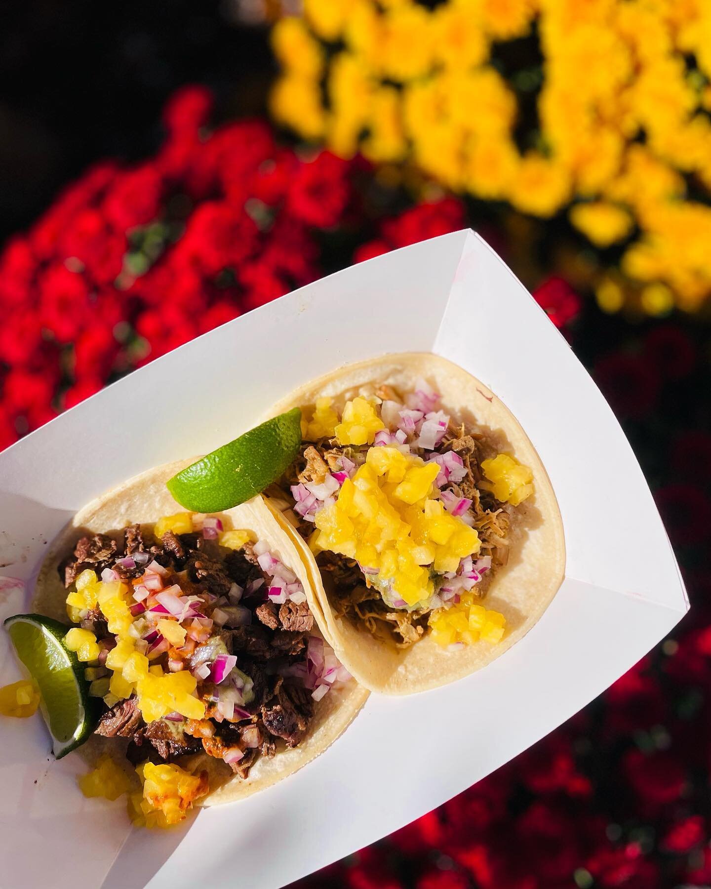 ICYMI, @cultro_pvd is parked downtown *TODAY* from 11-3 at Grant&rsquo;s Block! 🌮🌮 Enjoy delicious tacos, arepas, rice bowls and more. (We dove into these chicken and steak tacos so feel grateful we took a quick pic before demolishing them.)