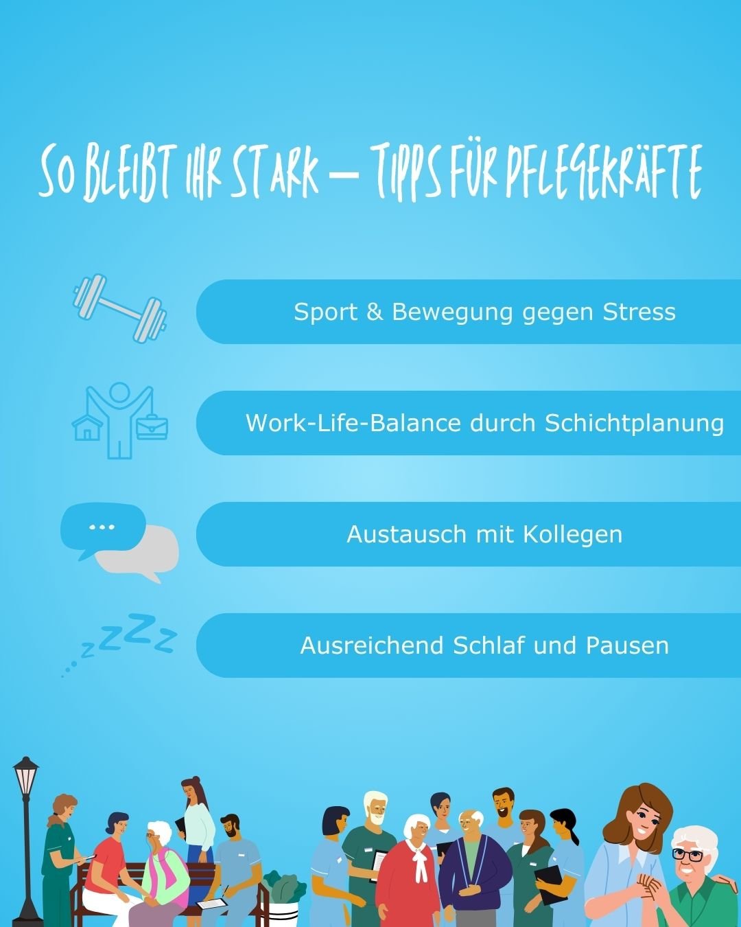 Pflegekr&auml;fte haben einen anspruchsvollen Arbeitsalltag, umso wichtiger ist es, auf einen gesunden Lebensstil zu achten.

✨Habt ihr noch Tipps?
Schreibt sie gerne in die Kommentare✨

#Intensivpflege #Pflegewissen #PhilosCare #WirLebenPflege
#Work