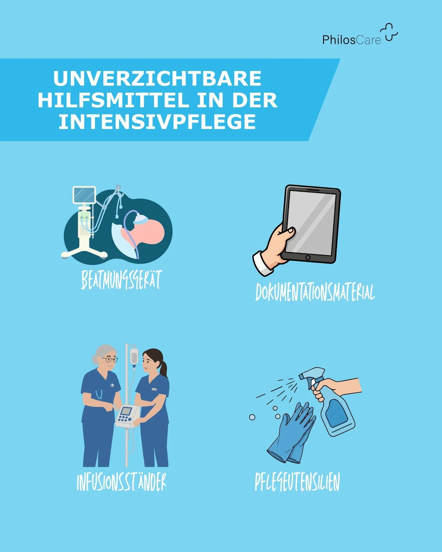 Unsere Top 4 unverzichtbaren Hilfsmittel in der Intensivpflege 🩺

Von Beatmungsger&auml;t bis zu den Pflegeutensilien.
Diese Ger&auml;te sind im Pflegealltag unverzichtbar! Sie sichern die Versorgung unserer Patienten, unterst&uuml;tzen das Team und
