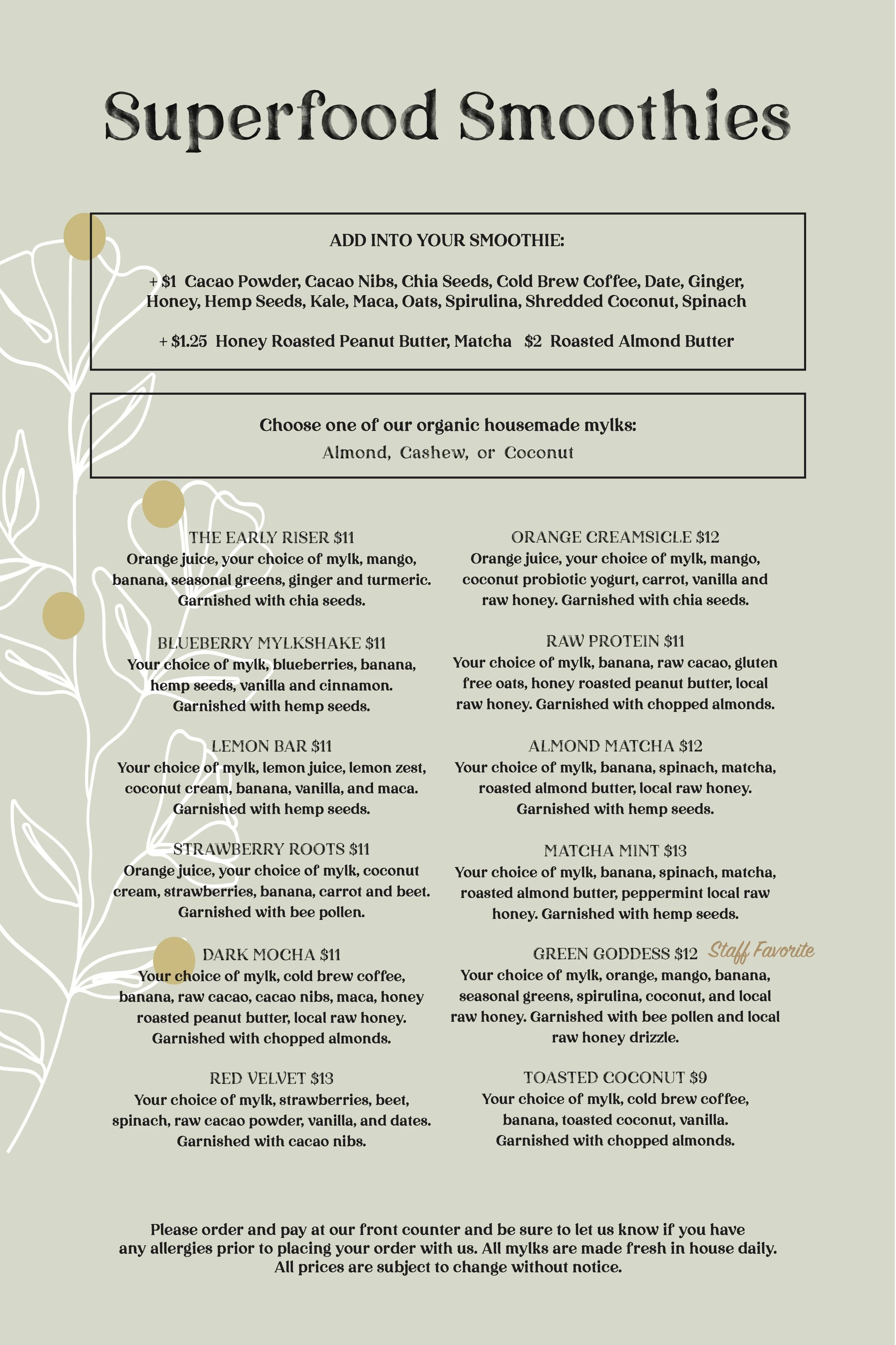 Store Menu's — Blake Orchard