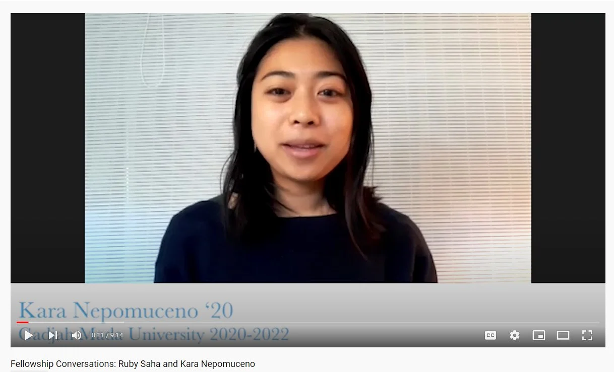 Fellowship Conversations: A Message from Ruby Saha ‘14