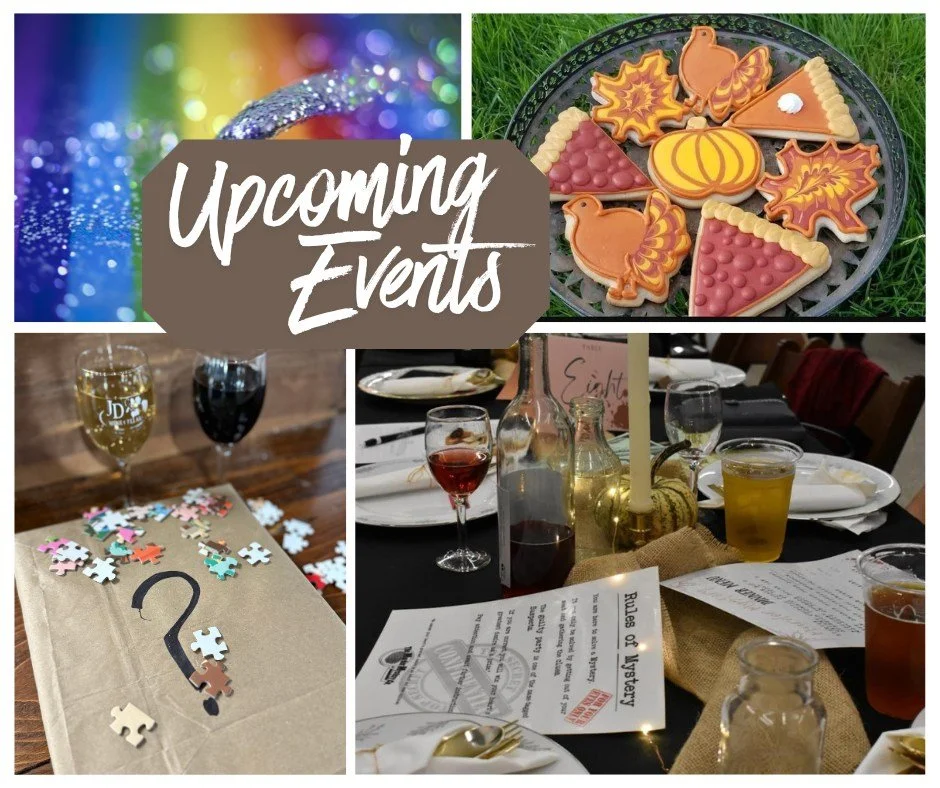 We have a handful of fun events scheduled in the coming weeks!  Murder mystery dinner, book bedazzling, cookie decorating classes, speed puzzling night! Don't miss our and grab a buddy and come out for some fun. 

All event details are on our website
