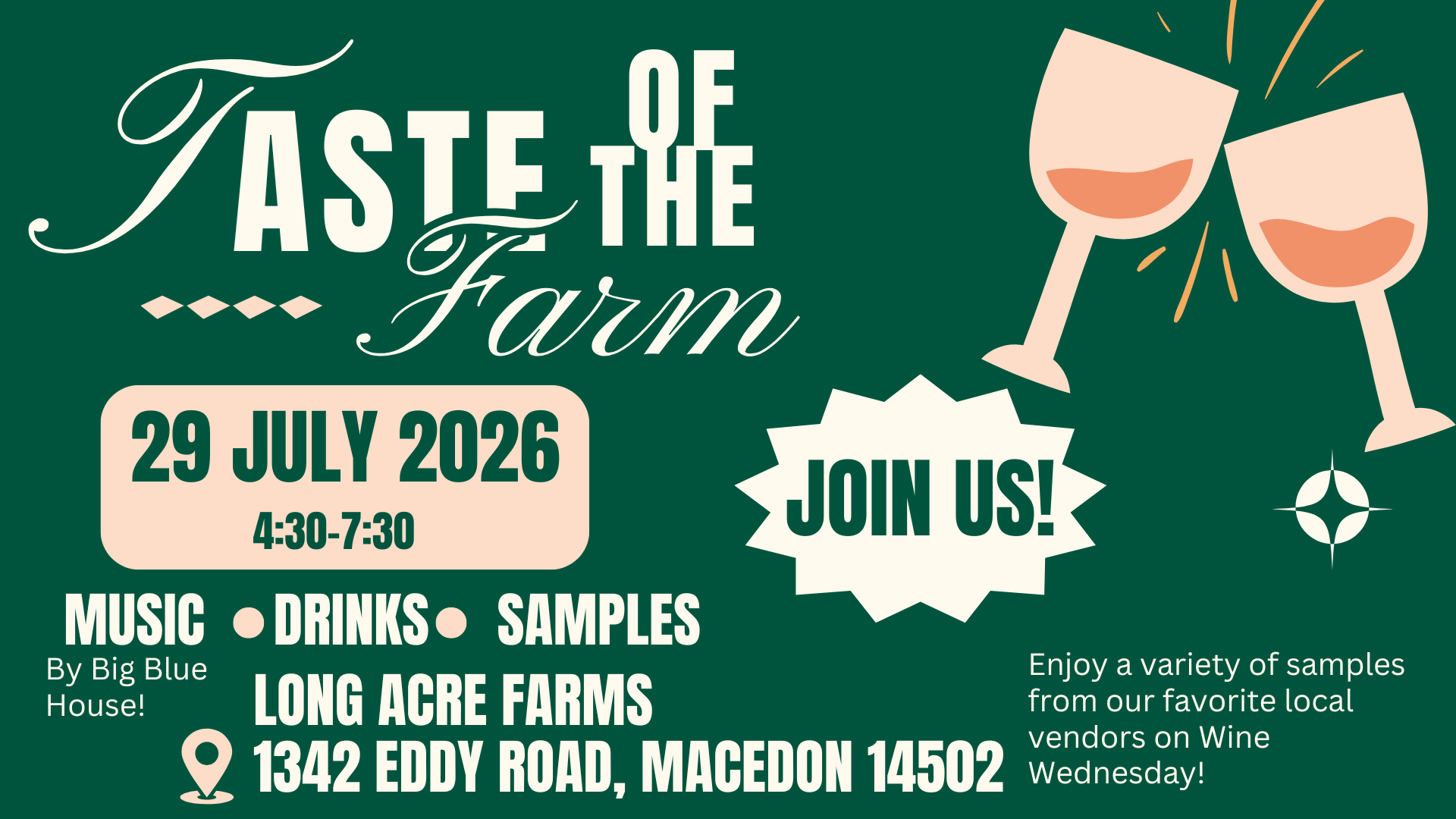 Taste of the Farm - with Big Blue House!