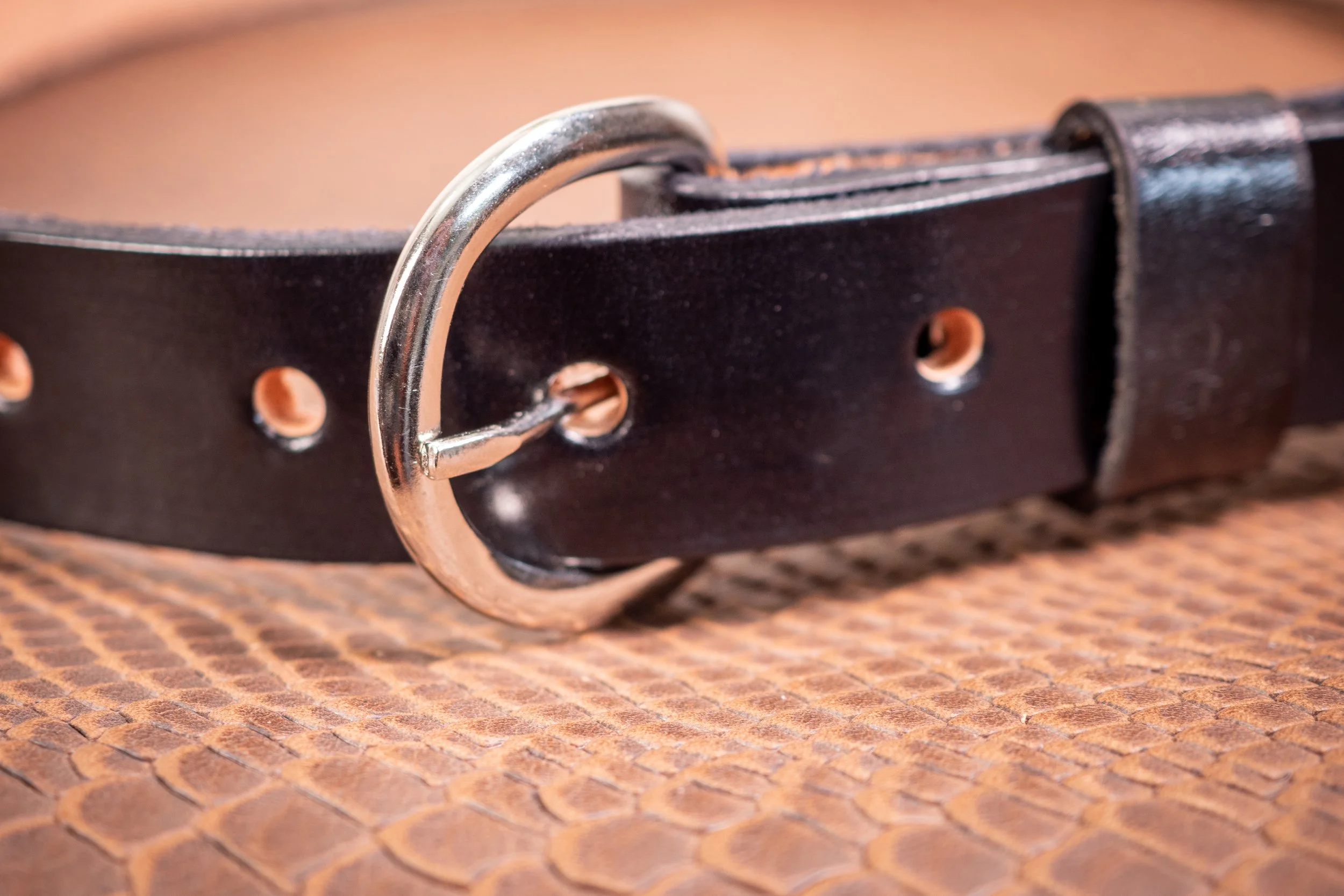 Ceinture Cuir Janie And Jack Noire Et Marron - Taille Enfant 4 à 5 Ans - Solide