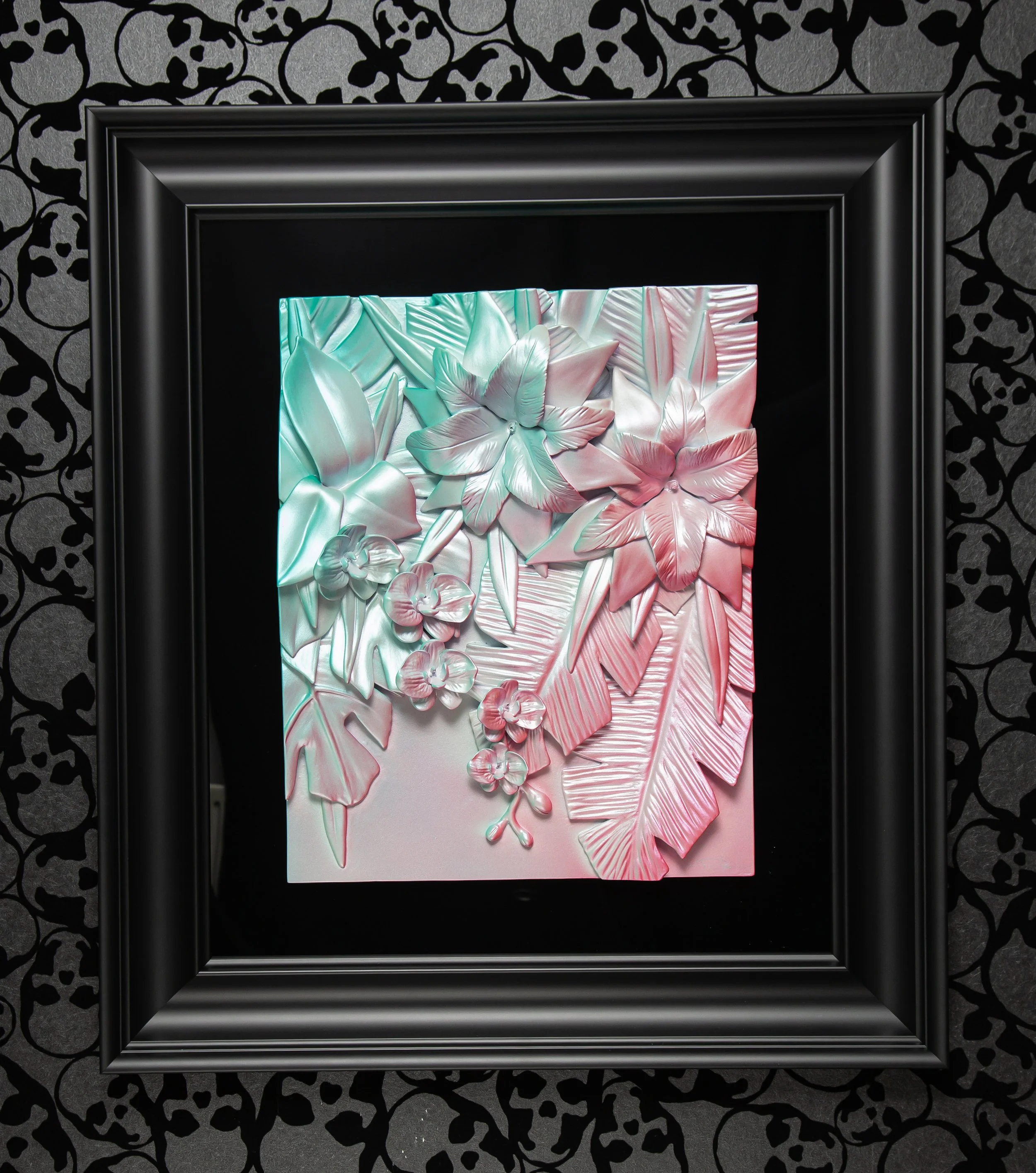 "Elysium"  (Teal, White & Pink)