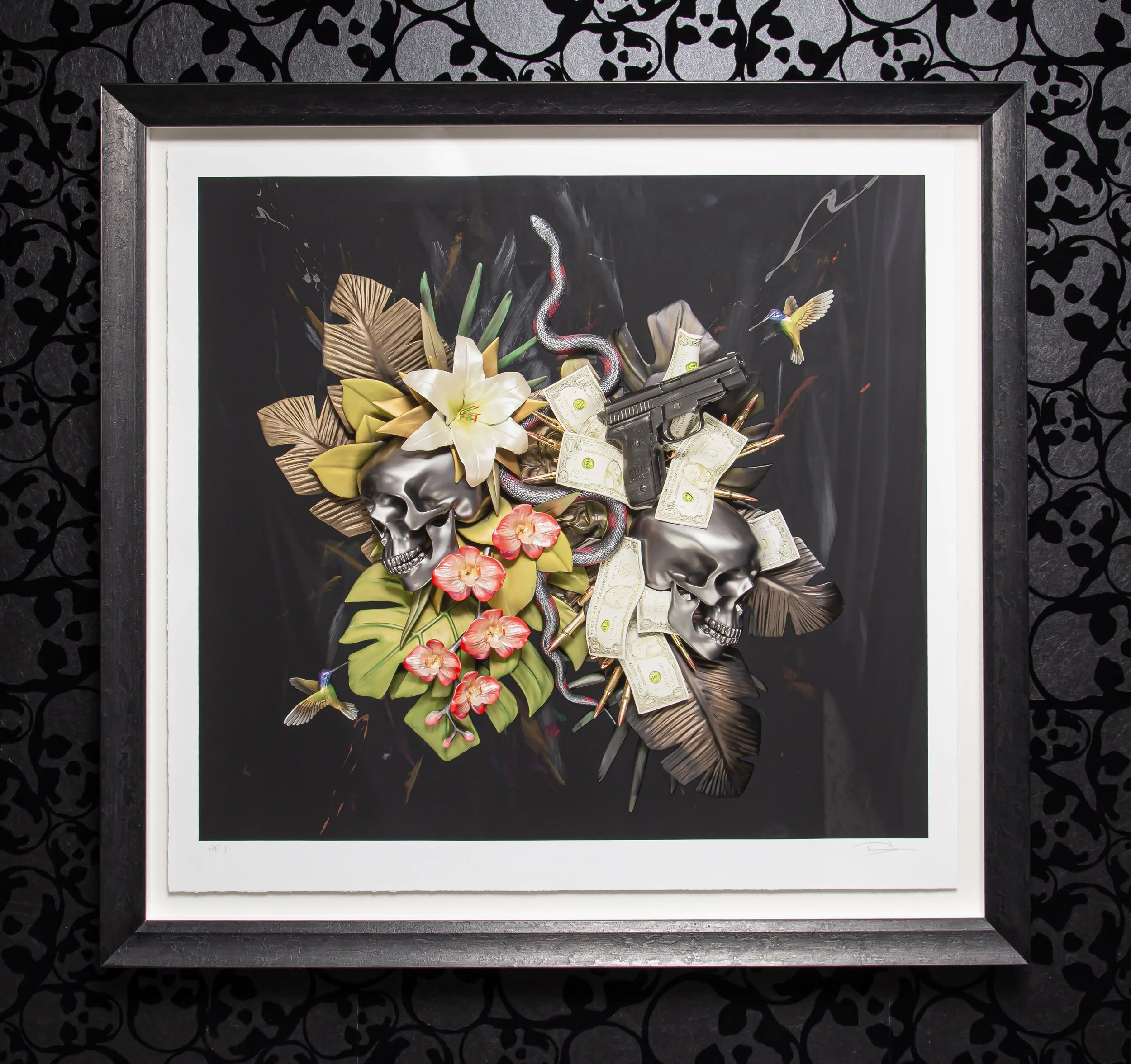 "Two World, One Truth"  (Natural Framed)