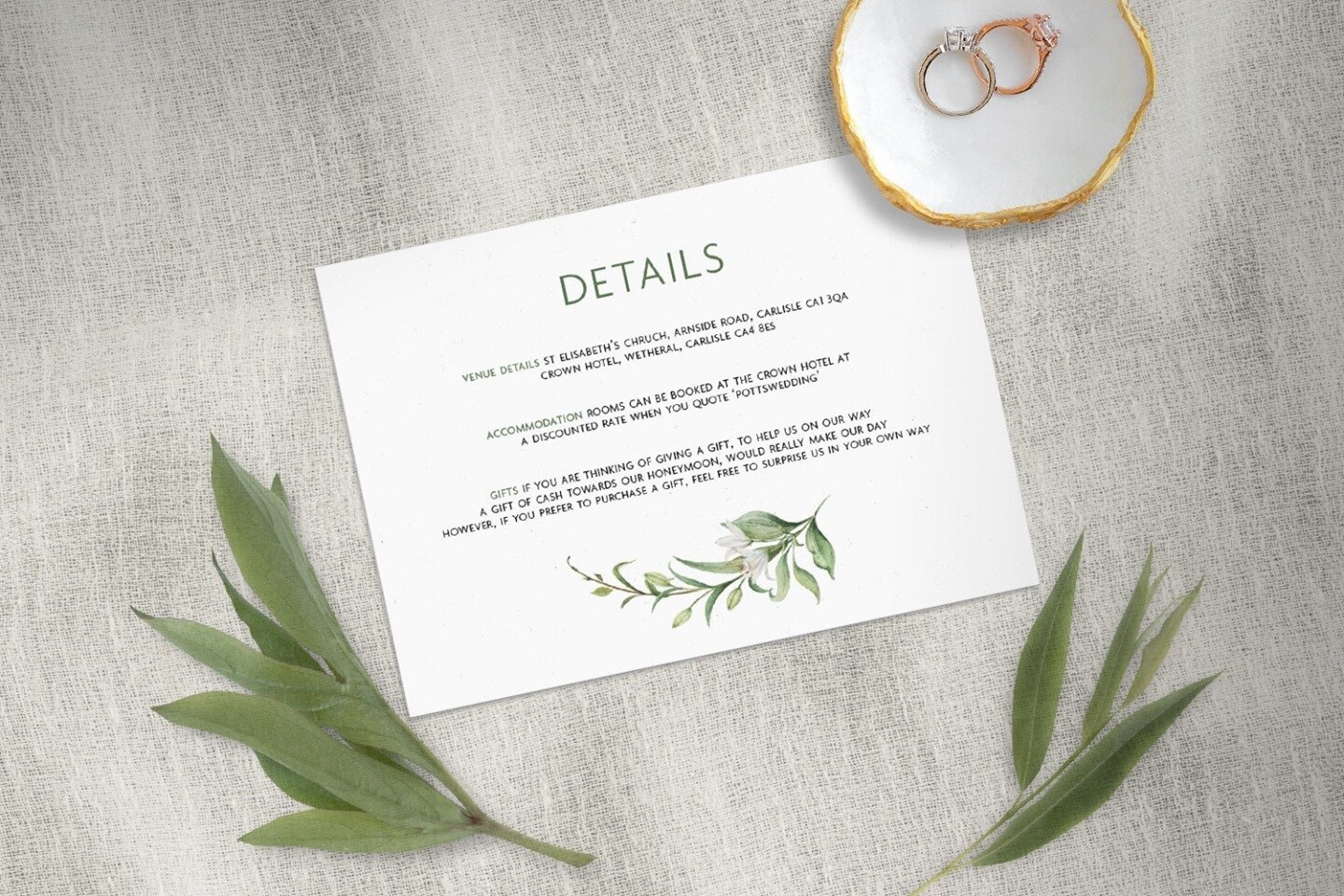 DETAILS⁠
⁠
Details and information cards is super useful for you guests AND it can minimize stress for the couple getting married to! ⁠
⁠
The last thing you need before your wedding is relatives calling/messaging you asking for directions, where they