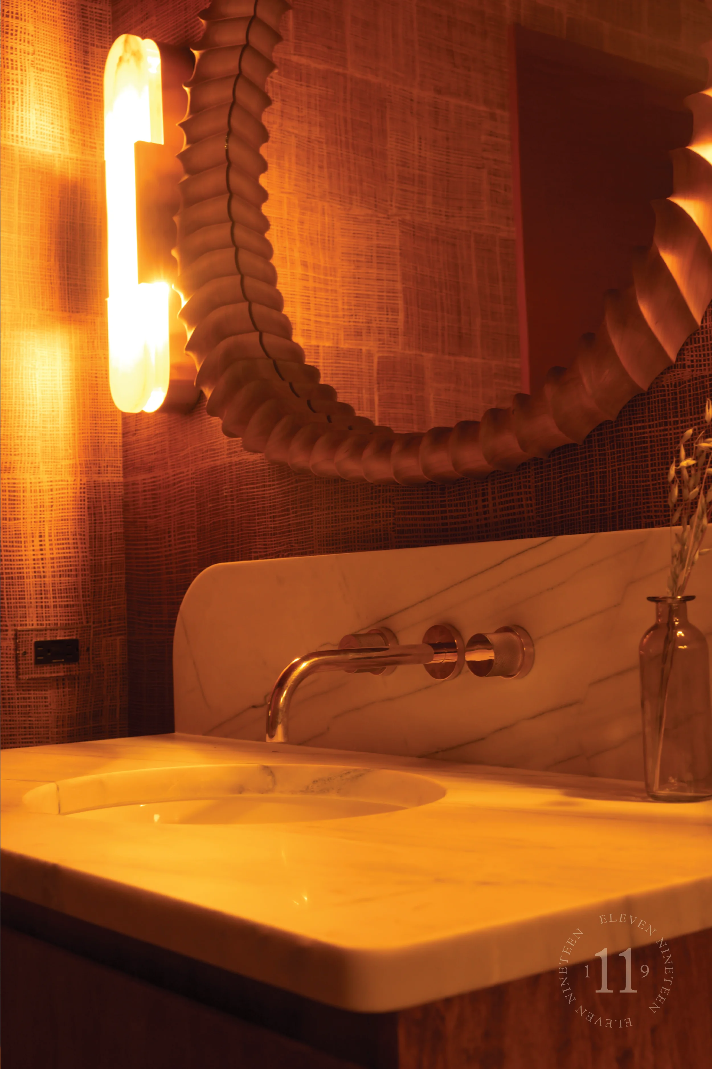 A residential bathroom designed by Pittsburgh-based interior design studio, ELEVEN NINETEEN® Interiors. Serving Greater Pittsburgh, Washington, DC, and beyond.