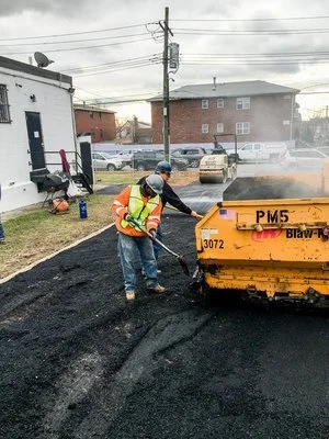 Queens Examiner - Union Members, Contractors Repave VFW Post Parking Lot