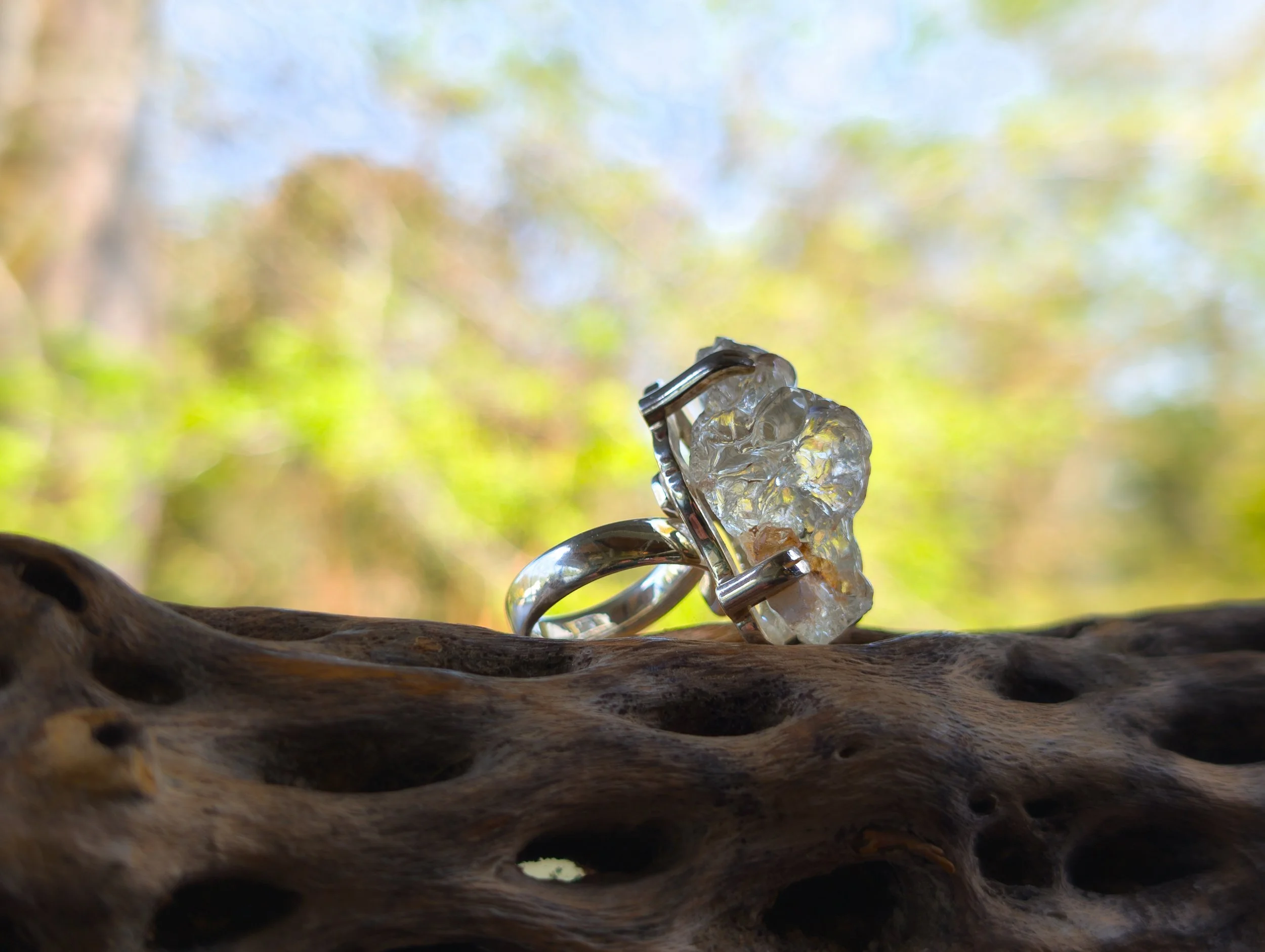 Anillo de Ópalo Hialita