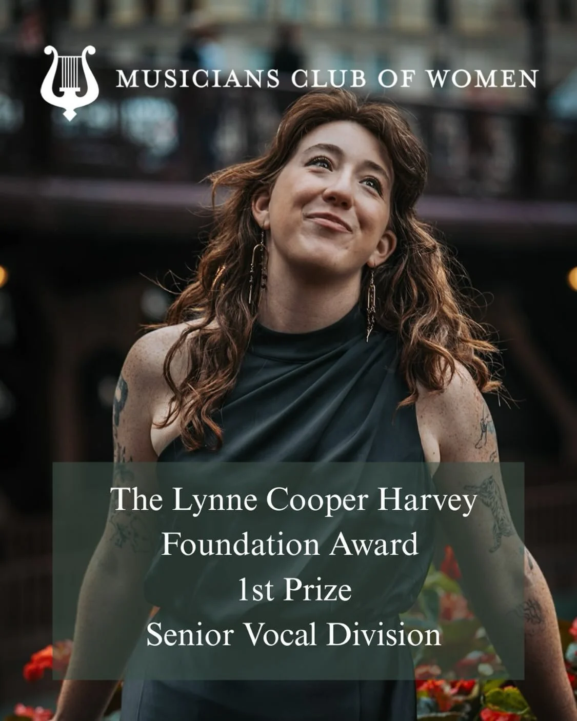 I am thrilled to have won the @musiciansclubofwomen Lynne Cooper Harvey Foundation Award. This means so much to me, as I have always looked up to this organization that provides performance opportunities for women in Chicago. I fought through crowds 