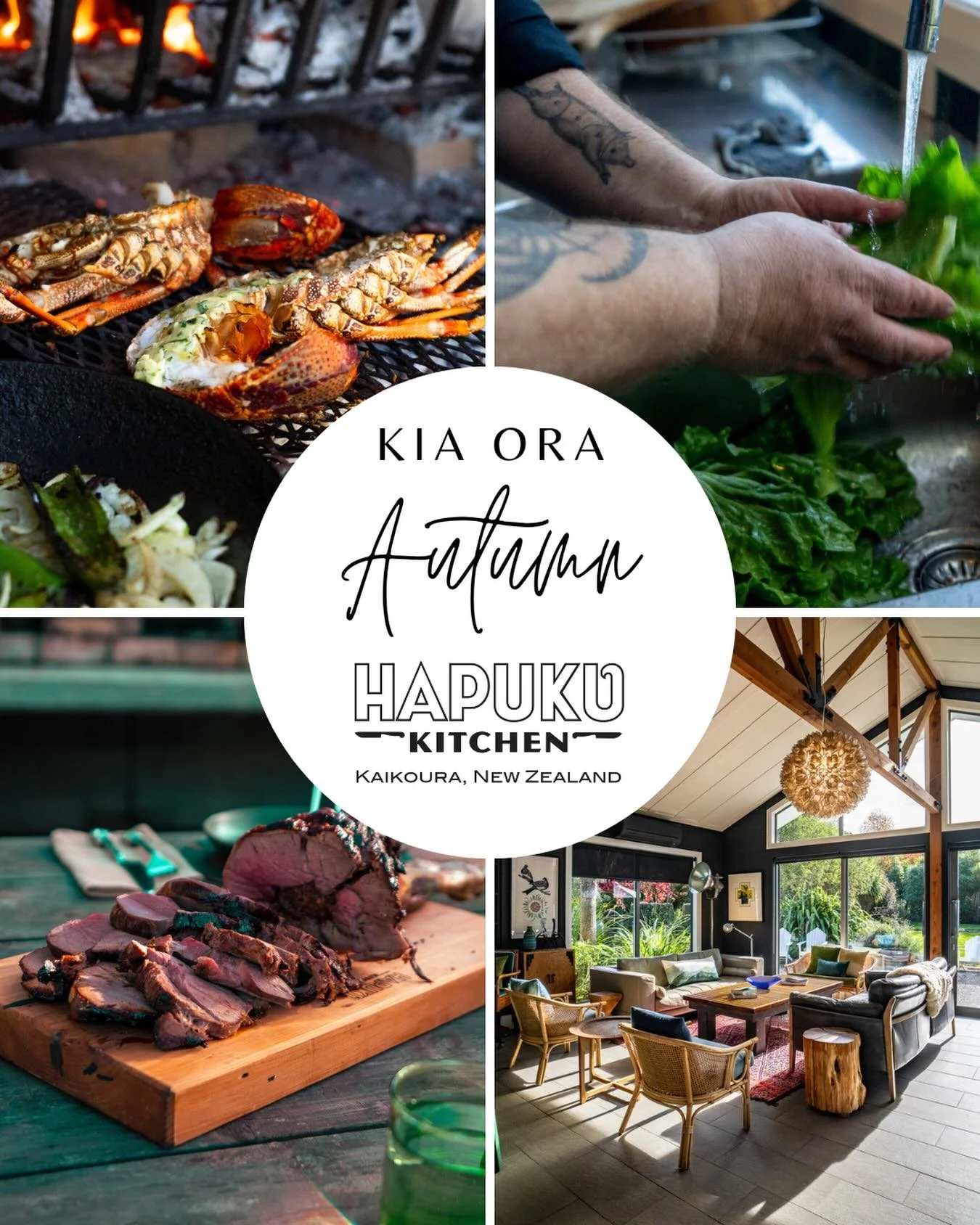 Autumn is harvest time, Kai Moana, Venison as well as bounty from the garden. Earthy, generous and made for gathering around the table together. Ka Pai