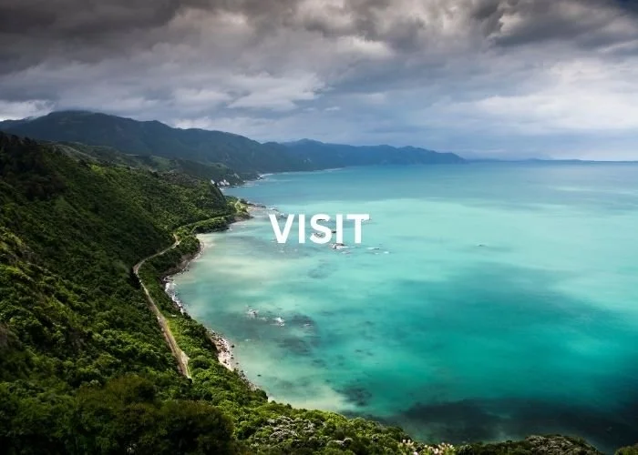 Dramatic view of Kaikoura's mountains to sea landscape