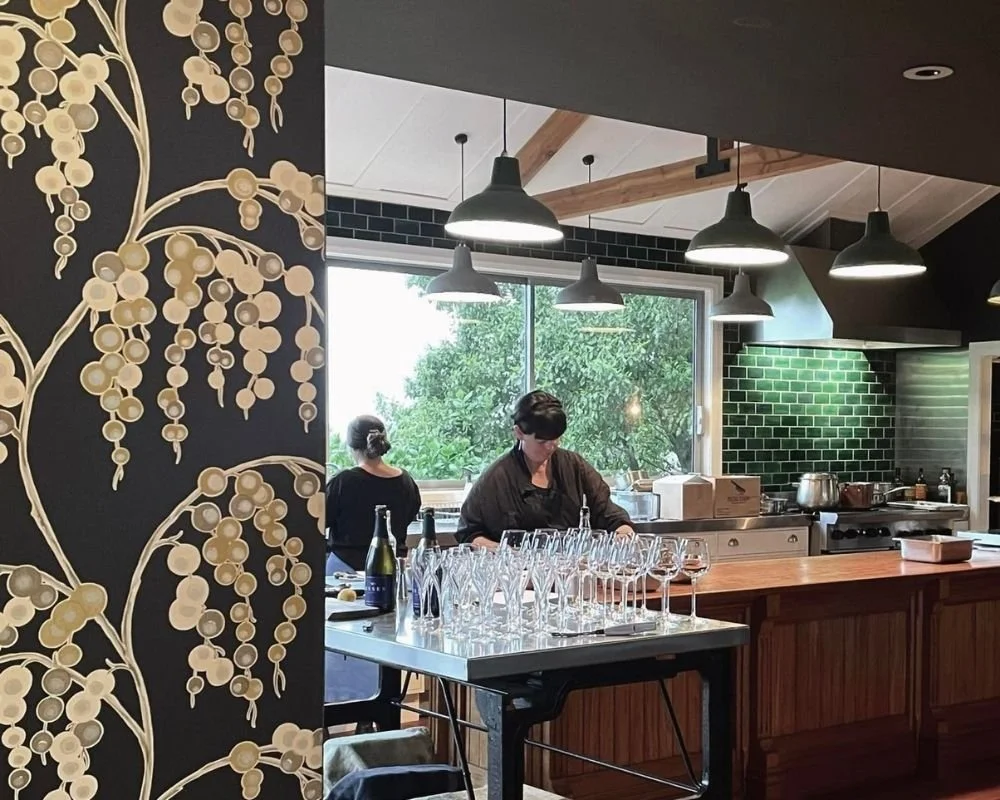 Chef and co-owner of Hapuku Kitchen, Fiona, preparing for a Supper Club dinner