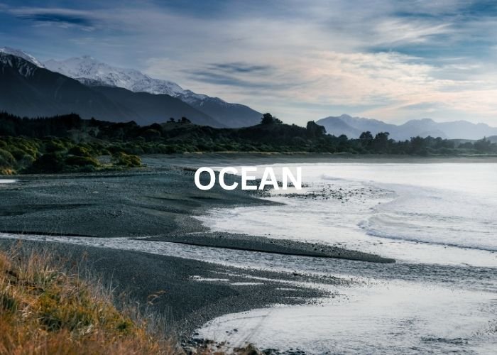 A view of the Kaikoura coastline, New Zealand