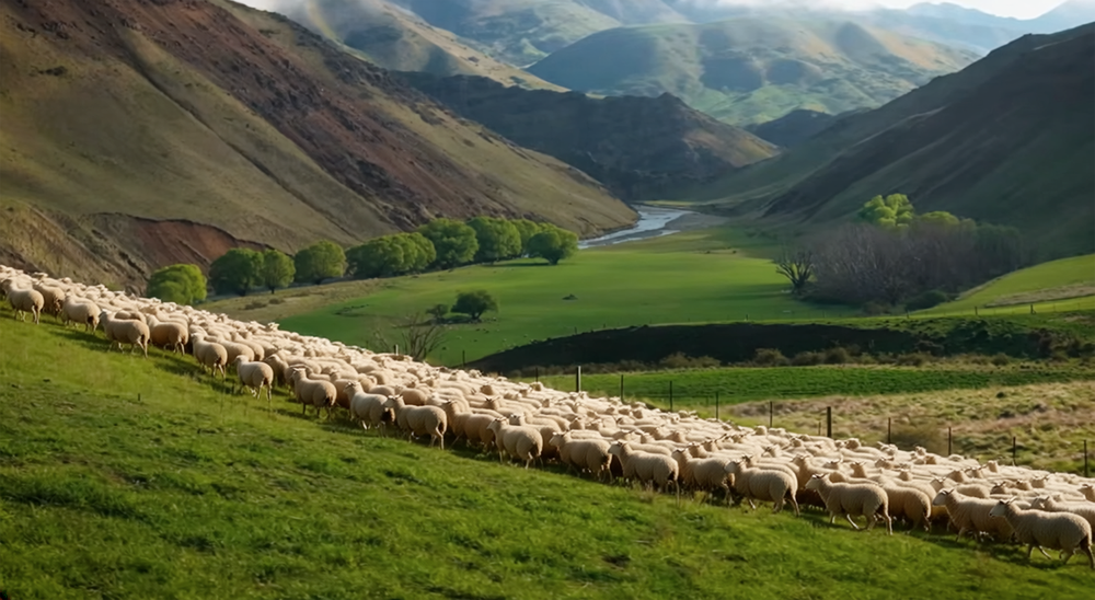 Sheep on a high-country station