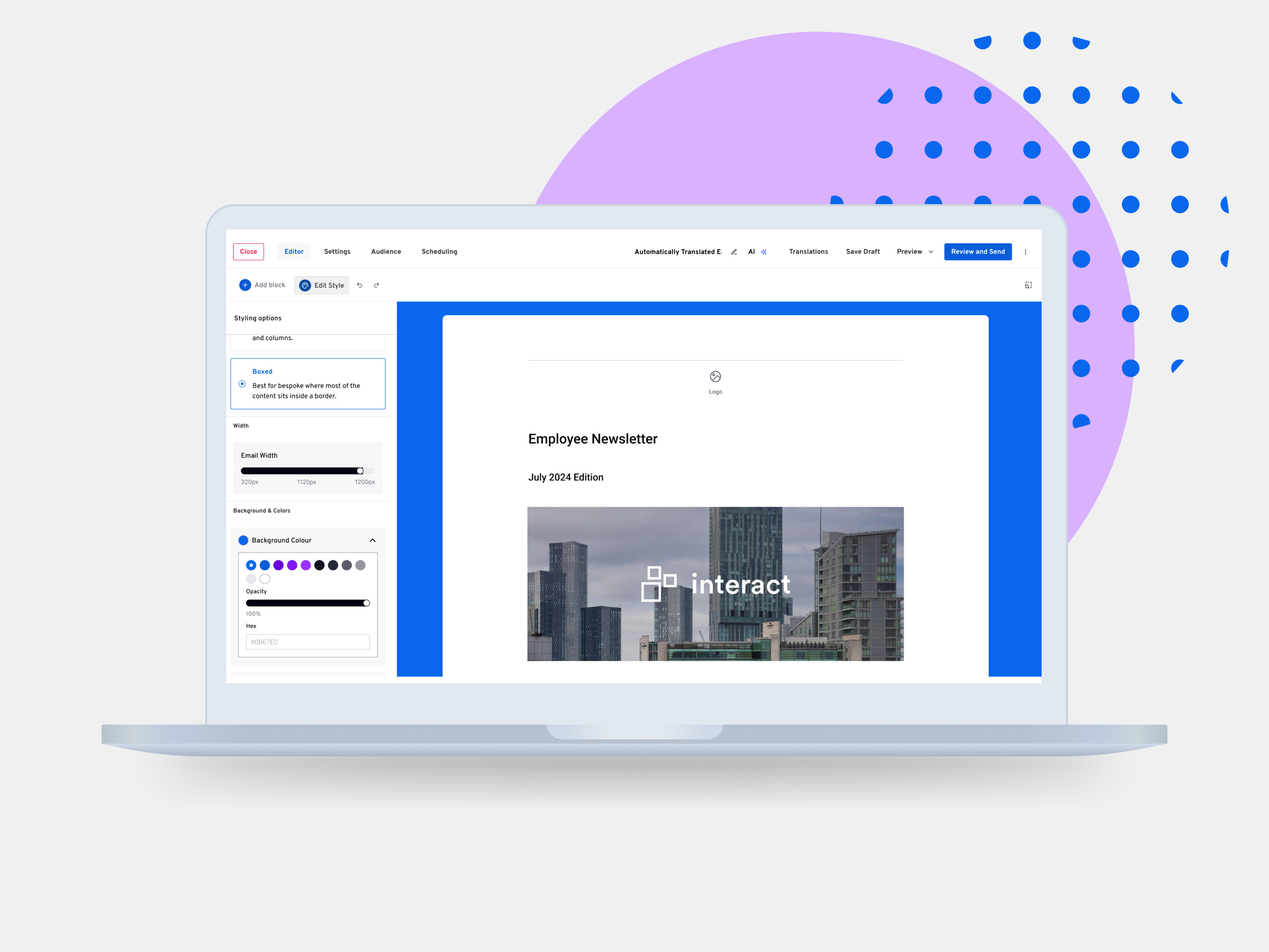 Interact Software: Email Editor Styling Options