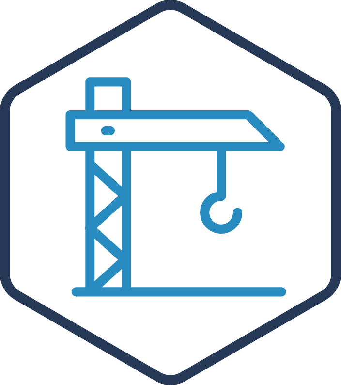 New commercial construction crane icon