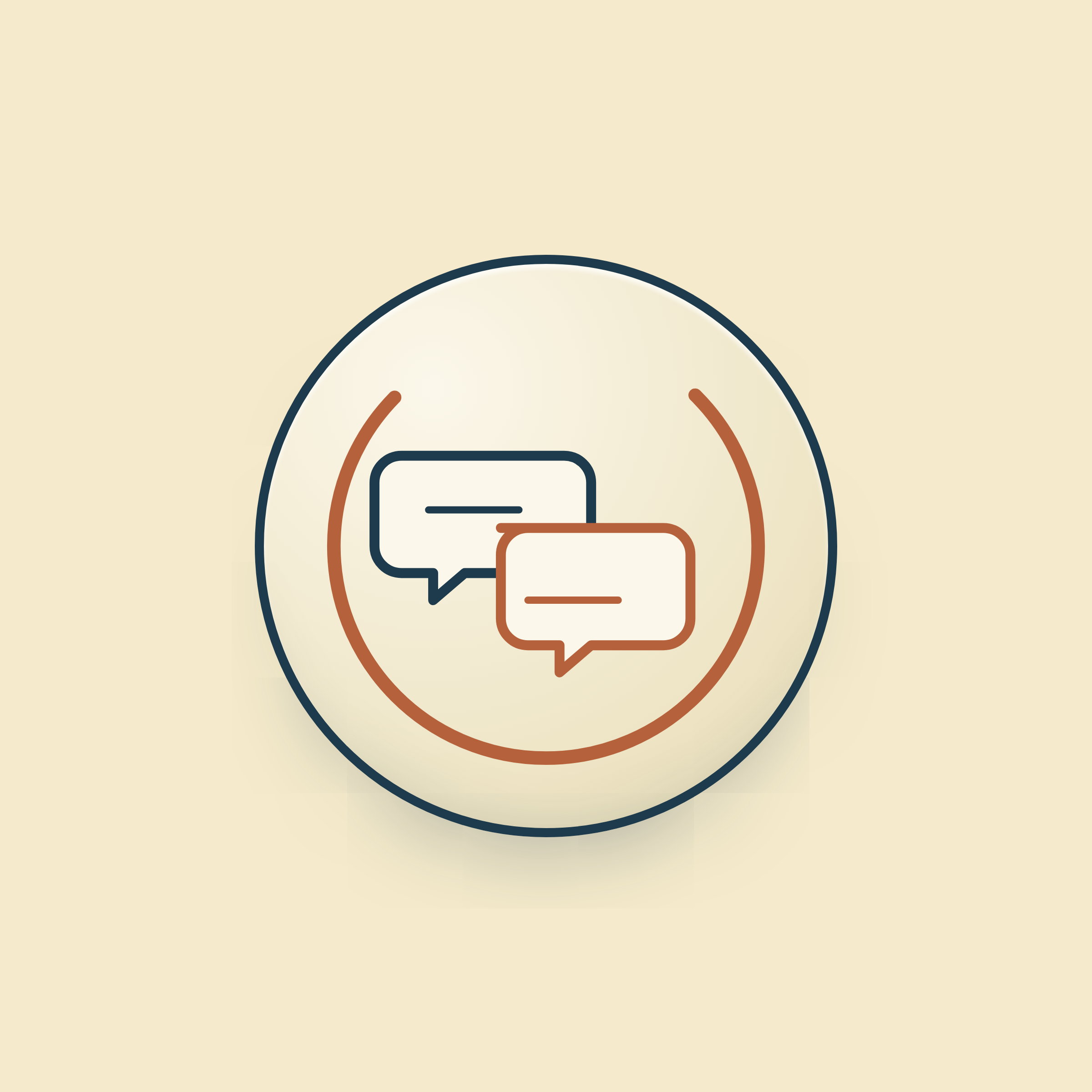 Illustration of a person talking on a mobile phone while holding a tablet, with speech bubbles indicating communication.