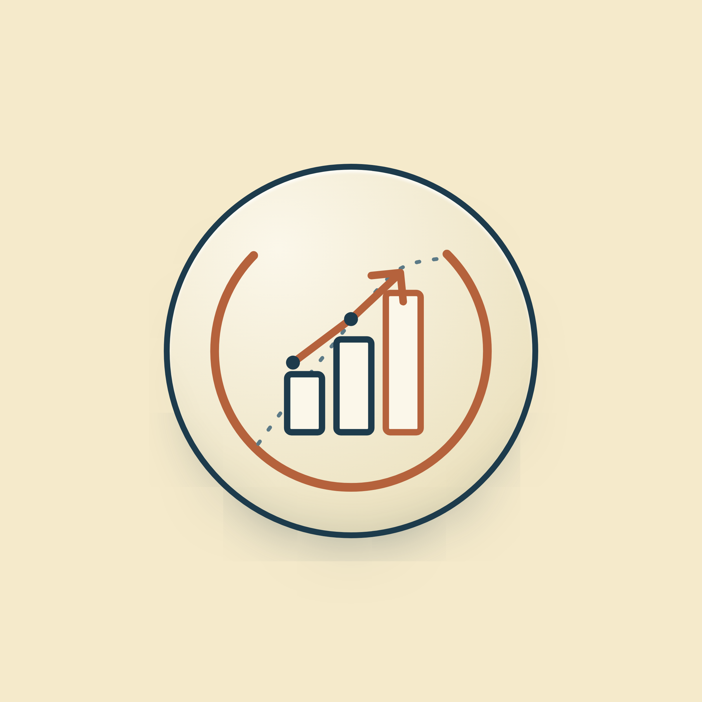 graphic icon graph with an arrow representing upward mobility