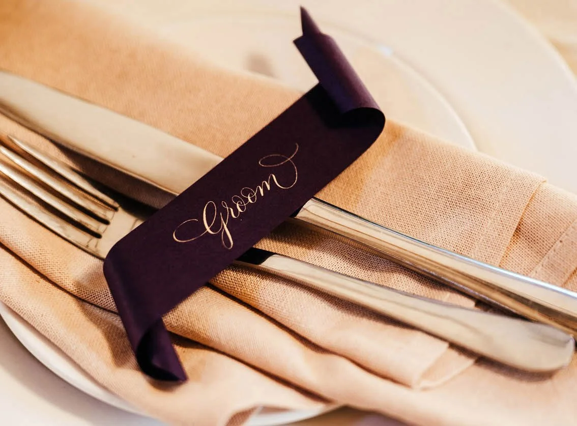 Wedding place cards page link By Moon & Tide Calligraphy UK