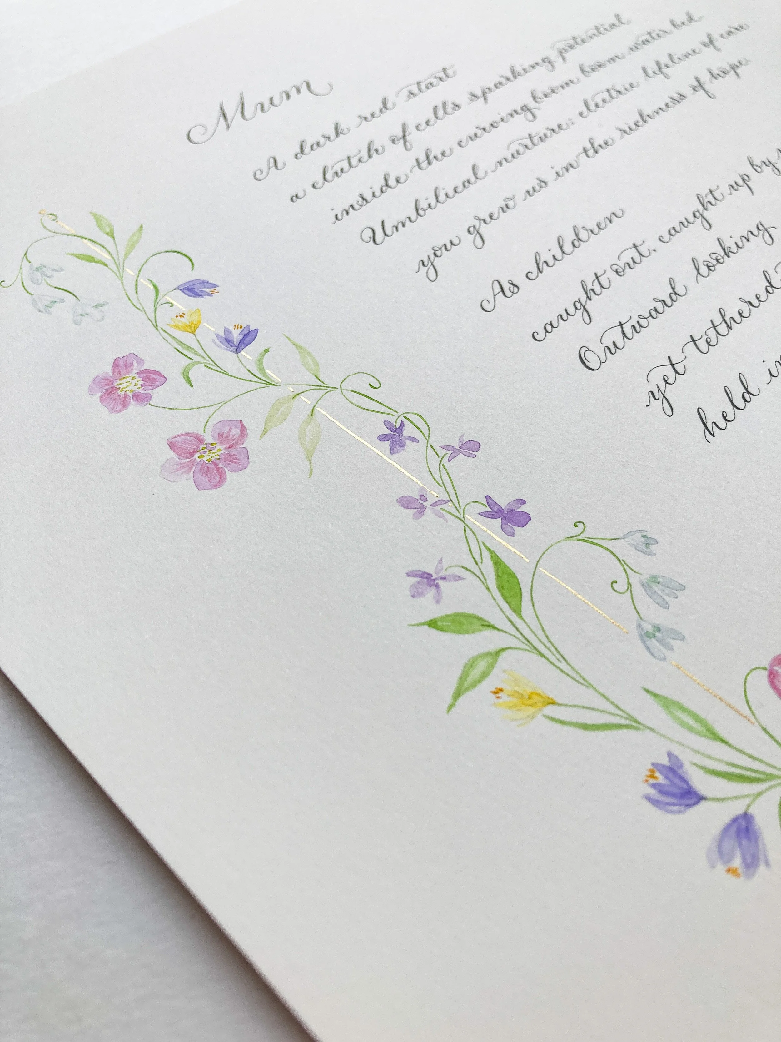 Calligraphy poem commissions for springtime