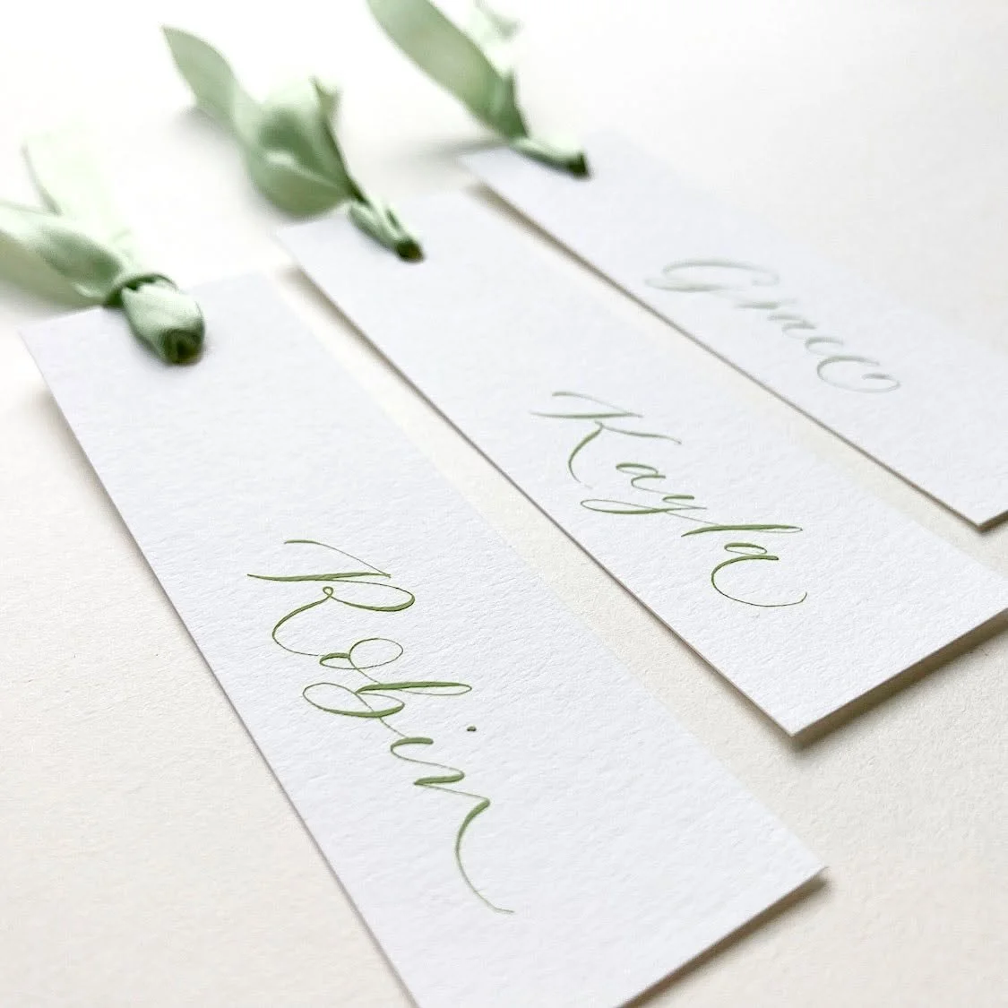 Hand calligraphy feels different - and that matters.

Printed stationery can be elegant and beautiful, but I believe quality calligraphy done by hand genuinely elevates the experience for your wedding guests. Professional calligraphy details &ndash; 