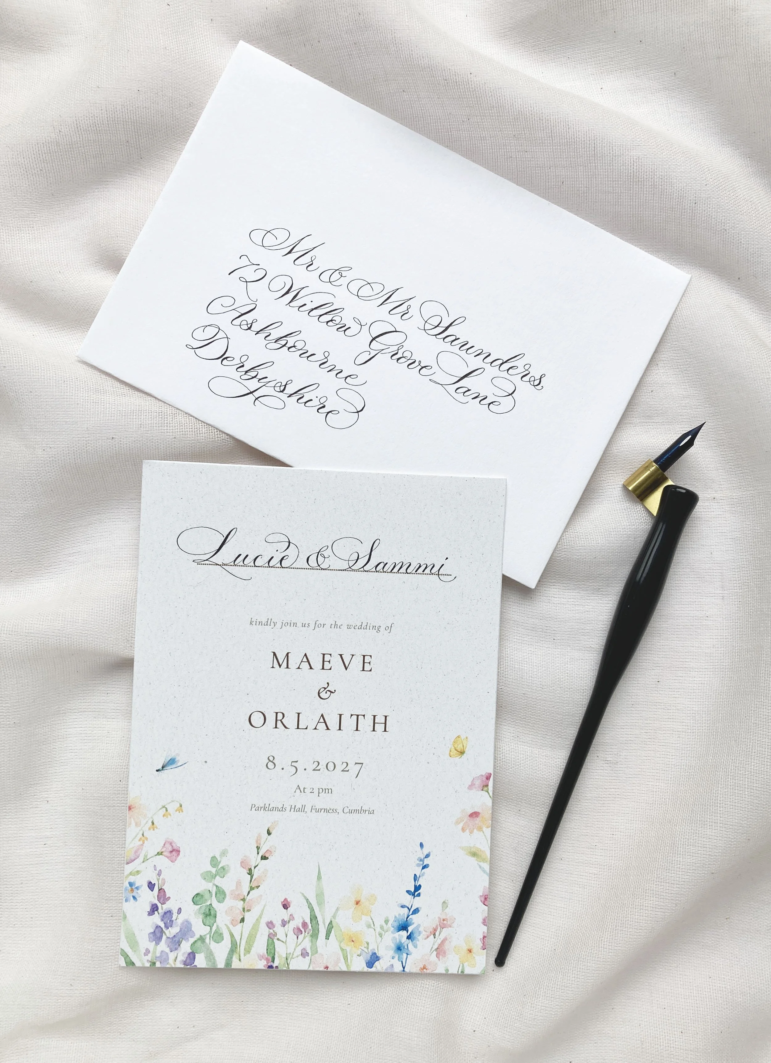 wedding invitations and envelope addressing calligrapher service UK.jpg