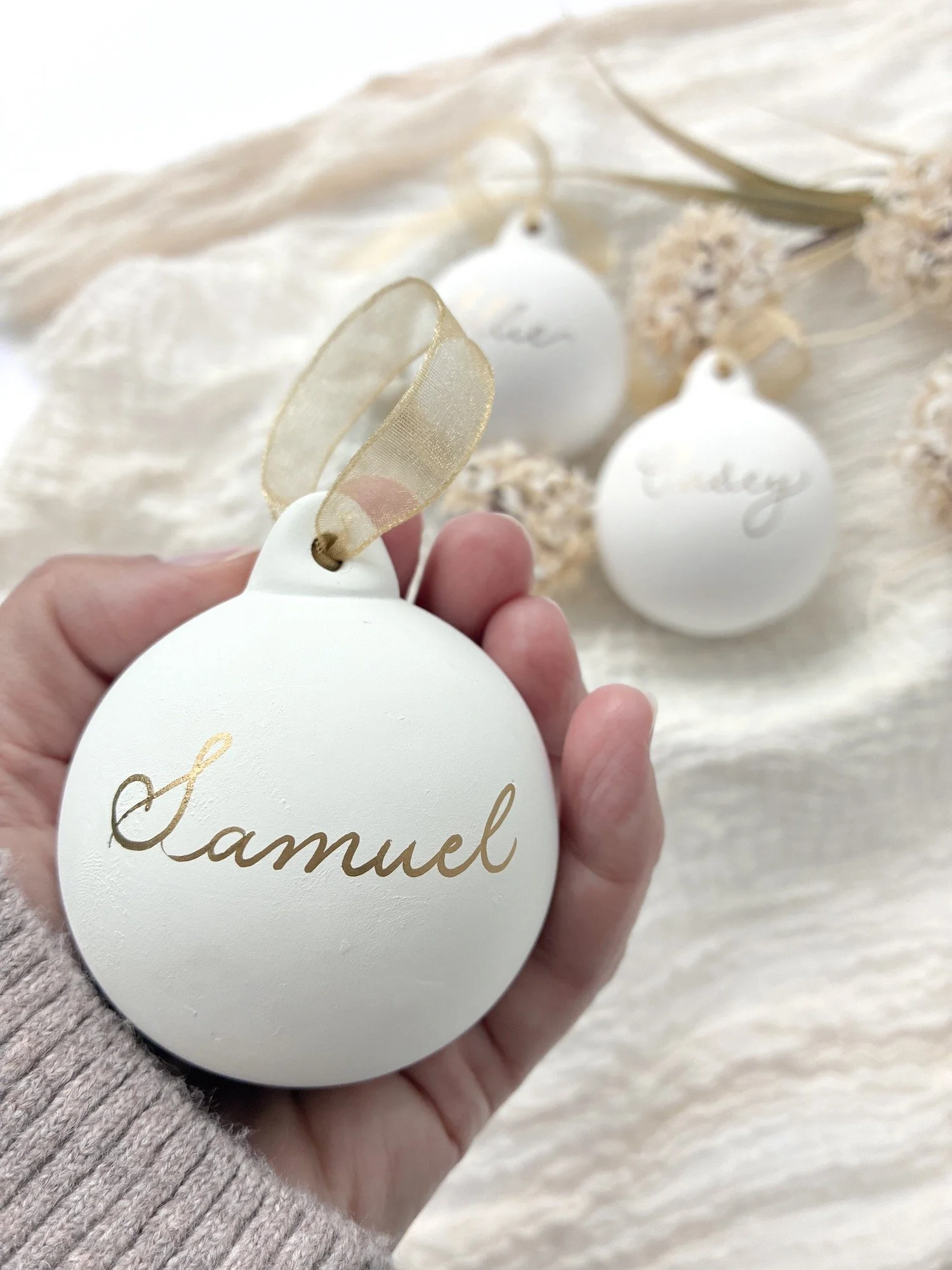 Personalised Christmas bauble calligraphy white and gold_0798 copy.jpg