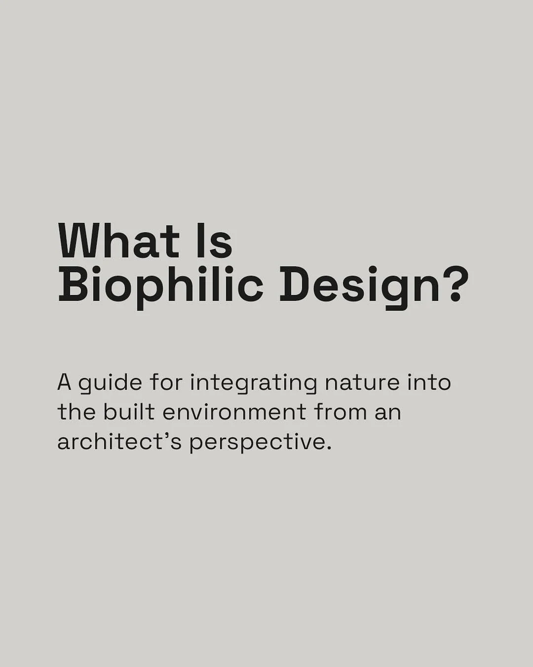 Biophilic design isn’t just about plants, it’s about designing with nature in mind from the start.
As architects, we use light, materials, form, and flow to create spaces that feel alive and grounded.
It’s not a trend—it&rsqu