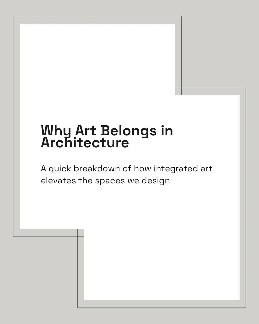 Art isn’t an afterthought, it’s part of the architecture.
We believe that when art is fully integrated into the environments we design, it transforms how people experience space. It’s not just about aesthetics—it’s abou