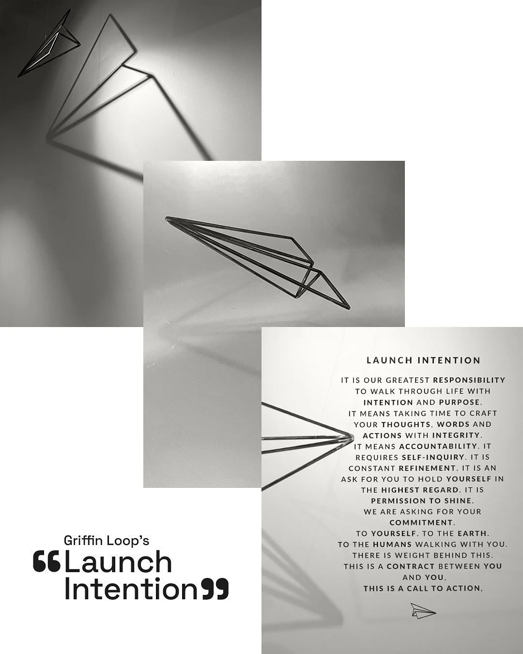 What if a corridor could make you look up and slow down?
Griffin Loop’s “Launch Intention” turns the longest hallway at Ledger Level 3 into a dynamic experience—metal airplanes suspended above, casting moving shadows as the l