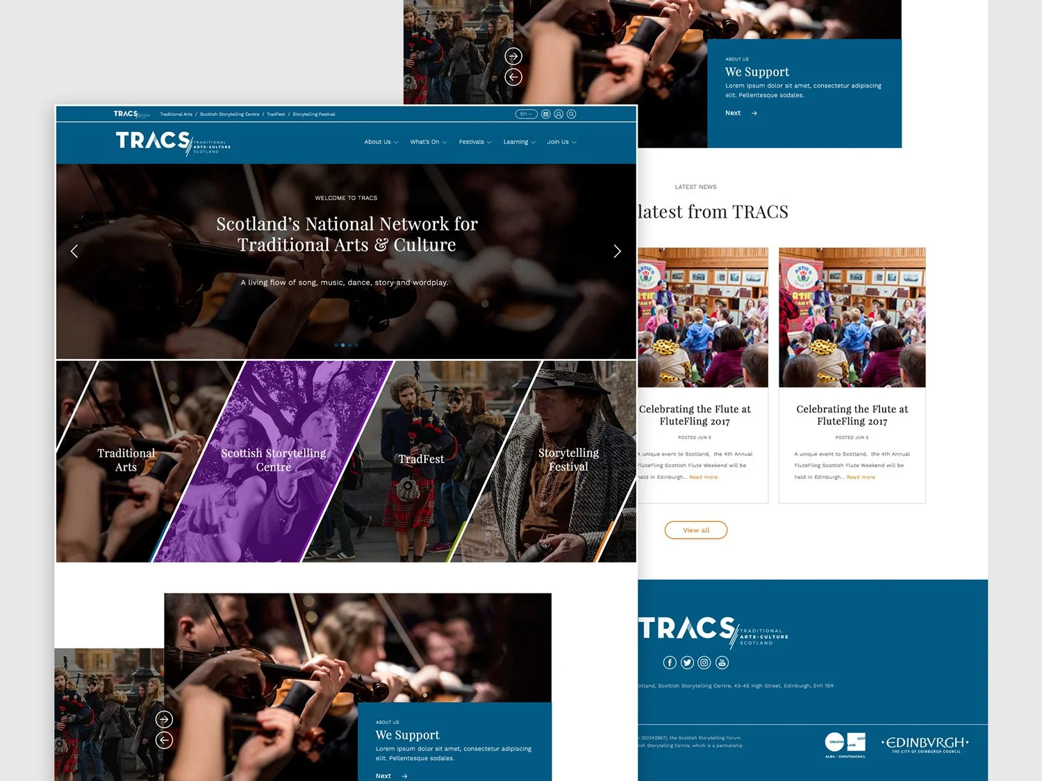 Traditional Arts & Culture Scotland | Branding, Website Design