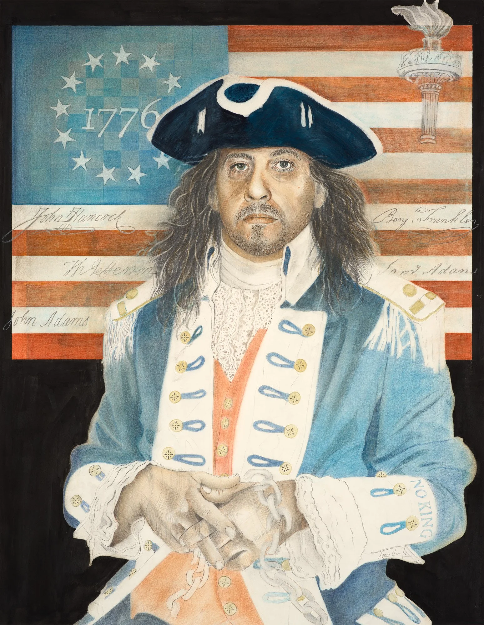 1776 TOMAS, Drawing on Paper, 61x48", 2025