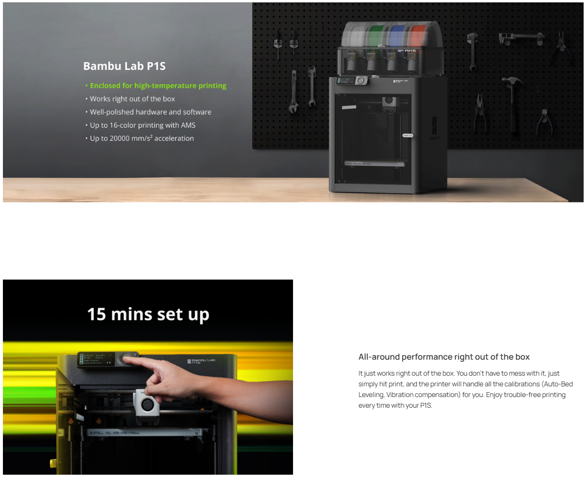 Bambu lab P1s description