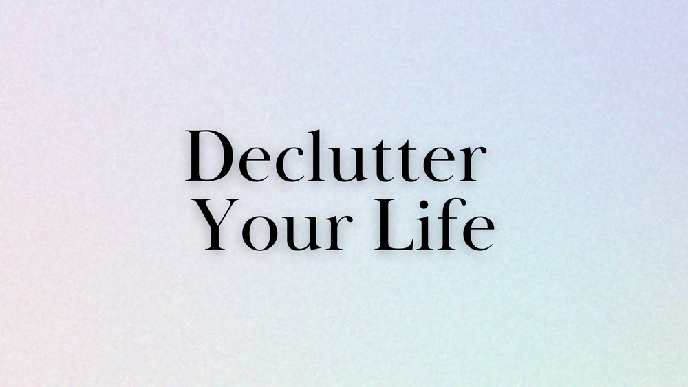 Pastel rainbow colors with “Declutter Your Life” text overlay. This course is focused on providing support for adults with learning disabilities, ADHD, and/or dyslexia who are neurodiverse or “neurospicy” and need helping organizing their lives.