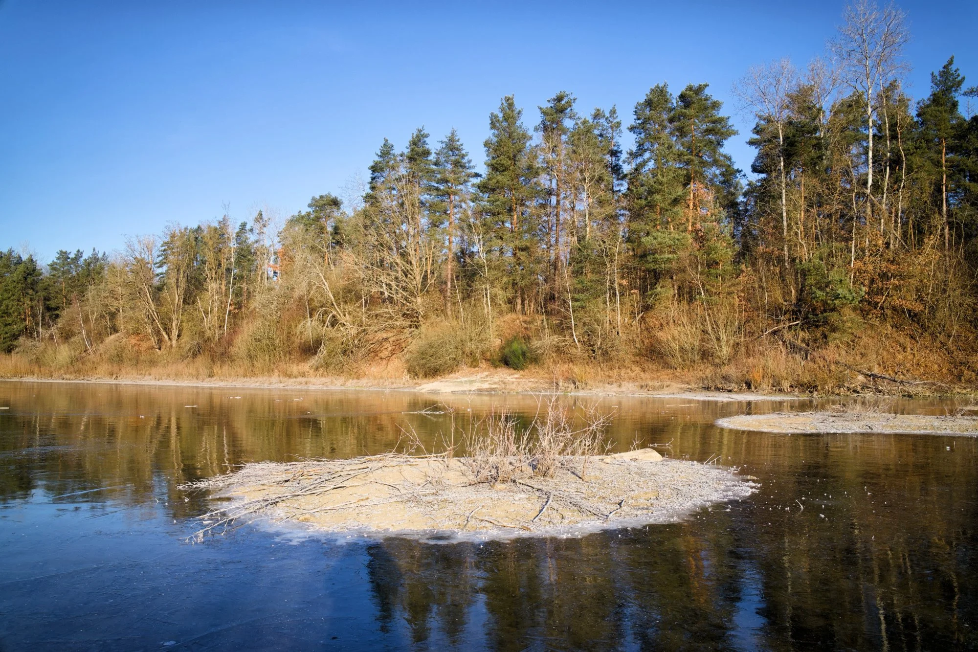 Zauber am zugefrorenen Weiher