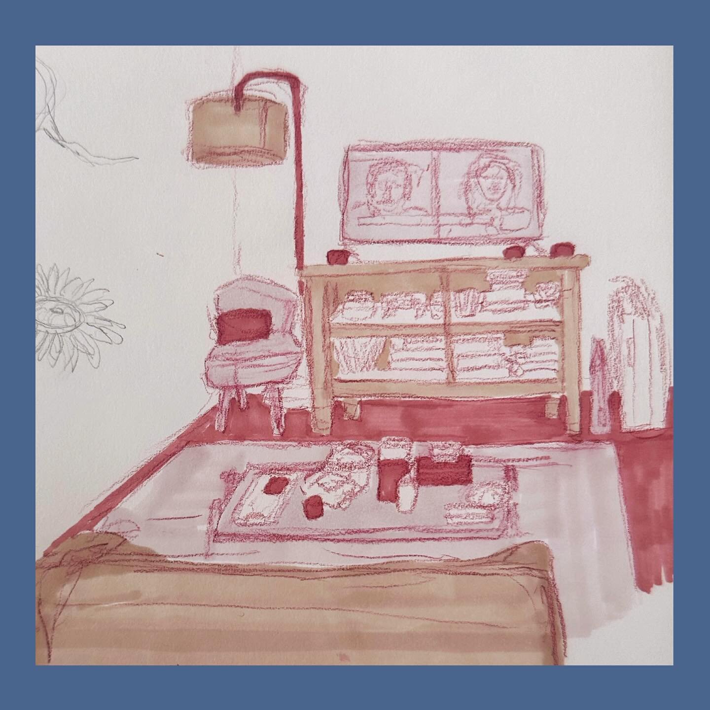 quick room sketch from a little bit ago 🛋️