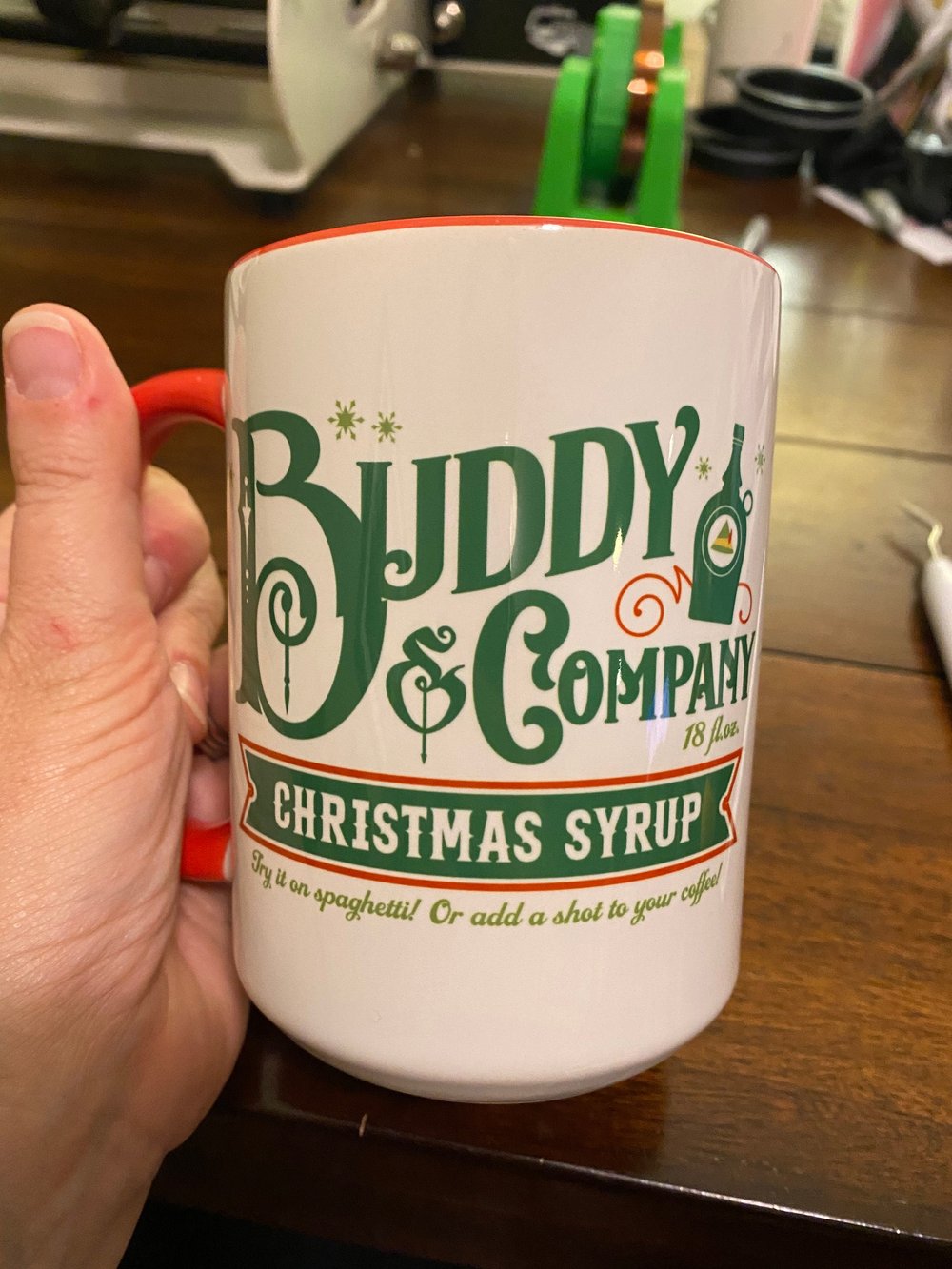 Christmas coffee mug gift / Buddy and Company Christmas Syrup