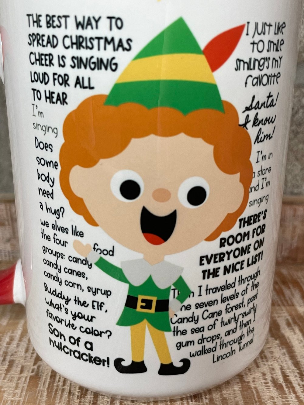 Buddy the Elf Santa, I know him! Tumbler Cup