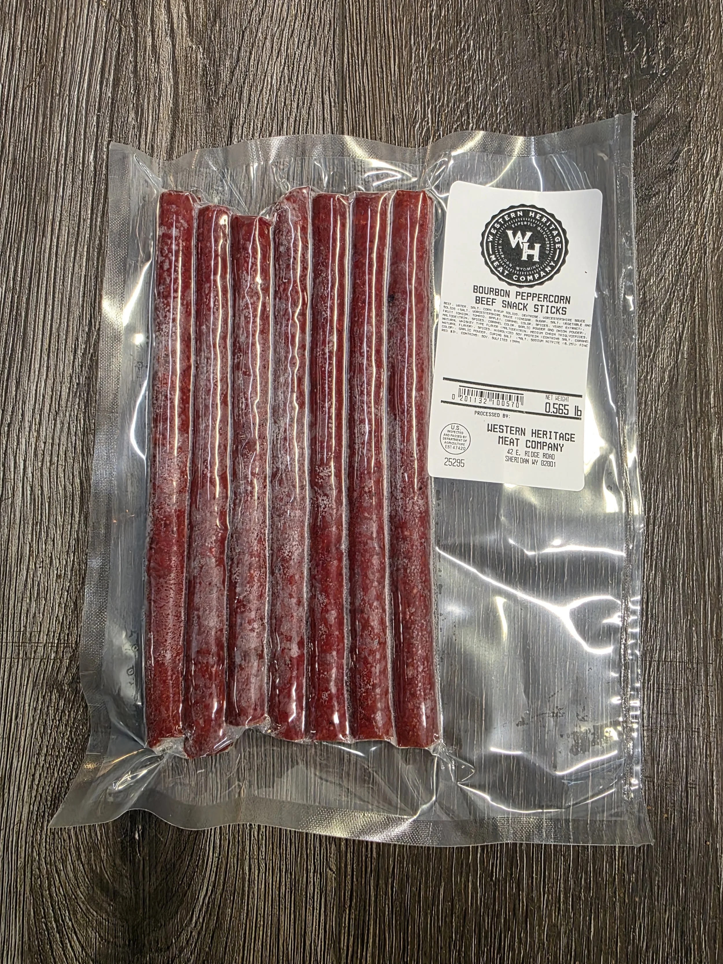 Bourbon Peppercorn Beef Snack Sticks
