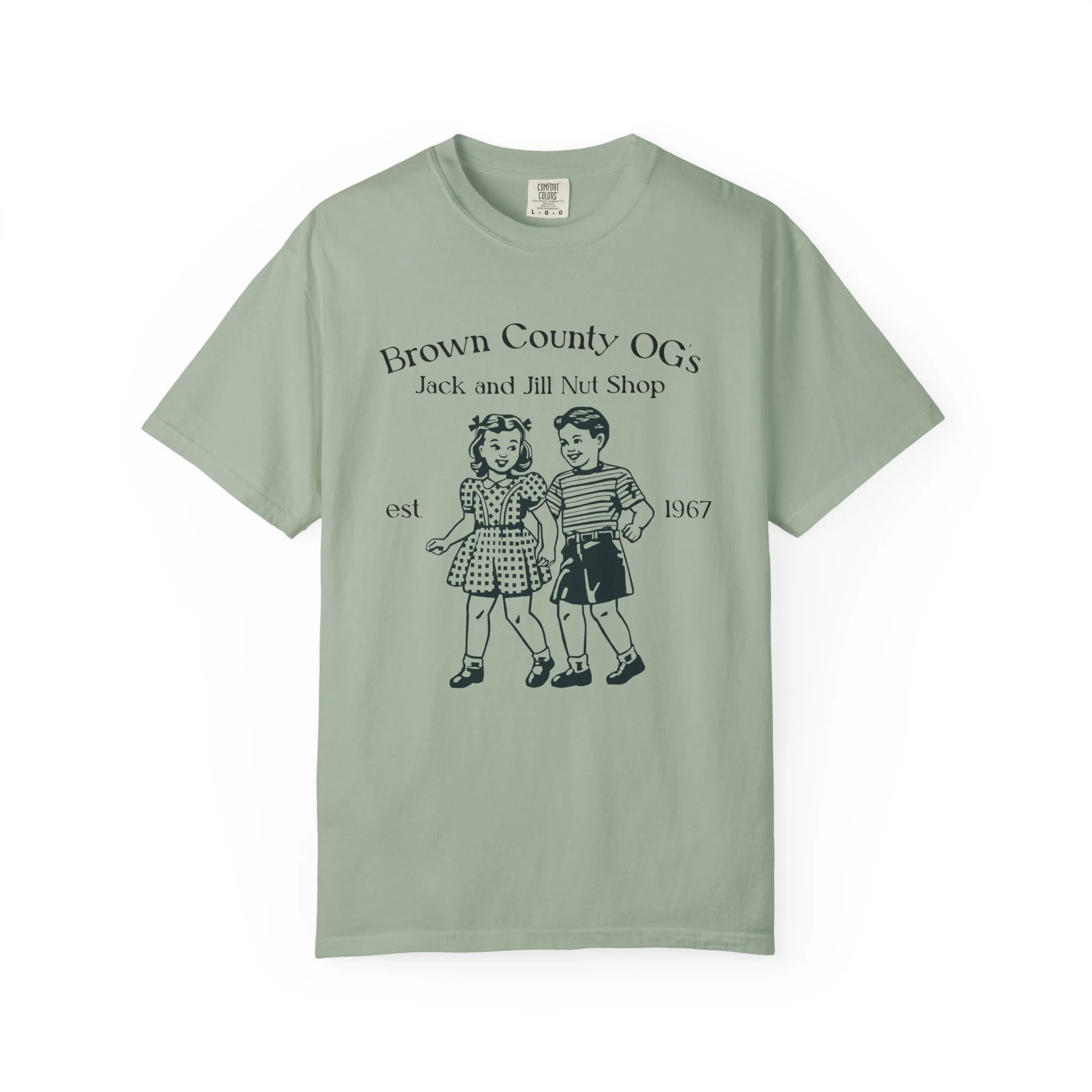 T-Shirt — 'Brown County OGs' Vintage Jack & Jill Shop Graphic