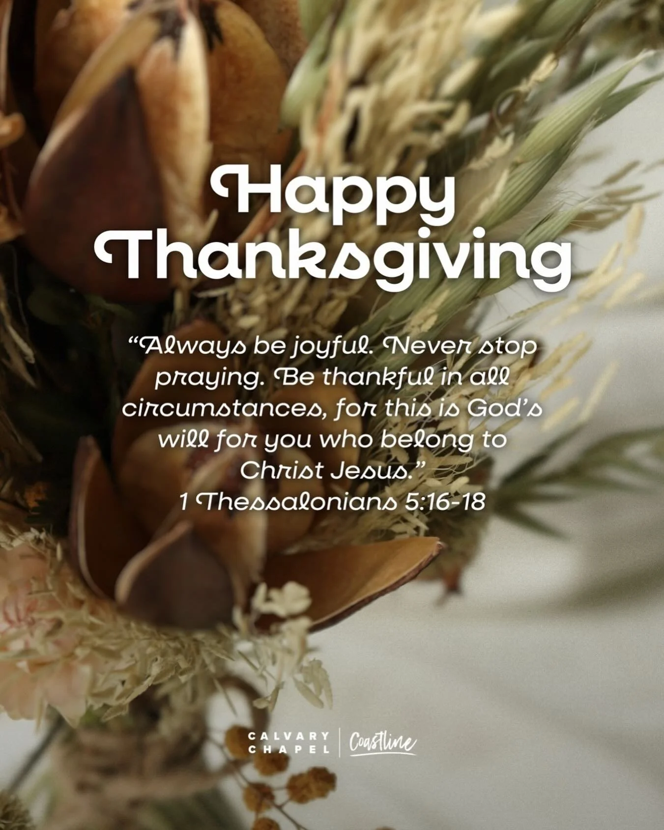 In every season, we have so much to be thankful for! We&rsquo;re praying you have a blessed Thanksgiving with your family and friends and that you would shine His light today and always!