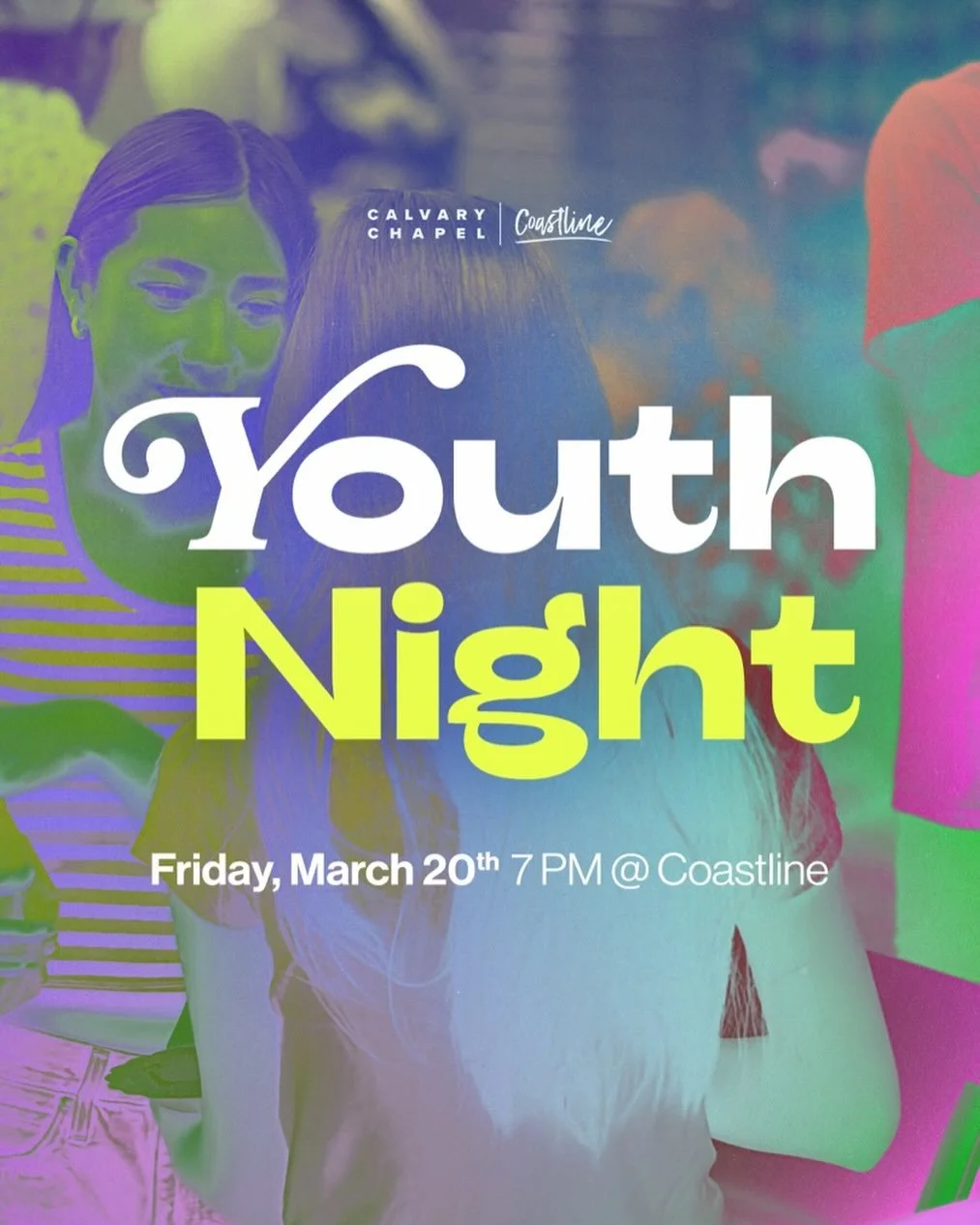 YOUTH! We&rsquo;re gathering TOMORROW night @ 7 PM! Bring your Bibles, invite a friend, and we&rsquo;ll see you here!