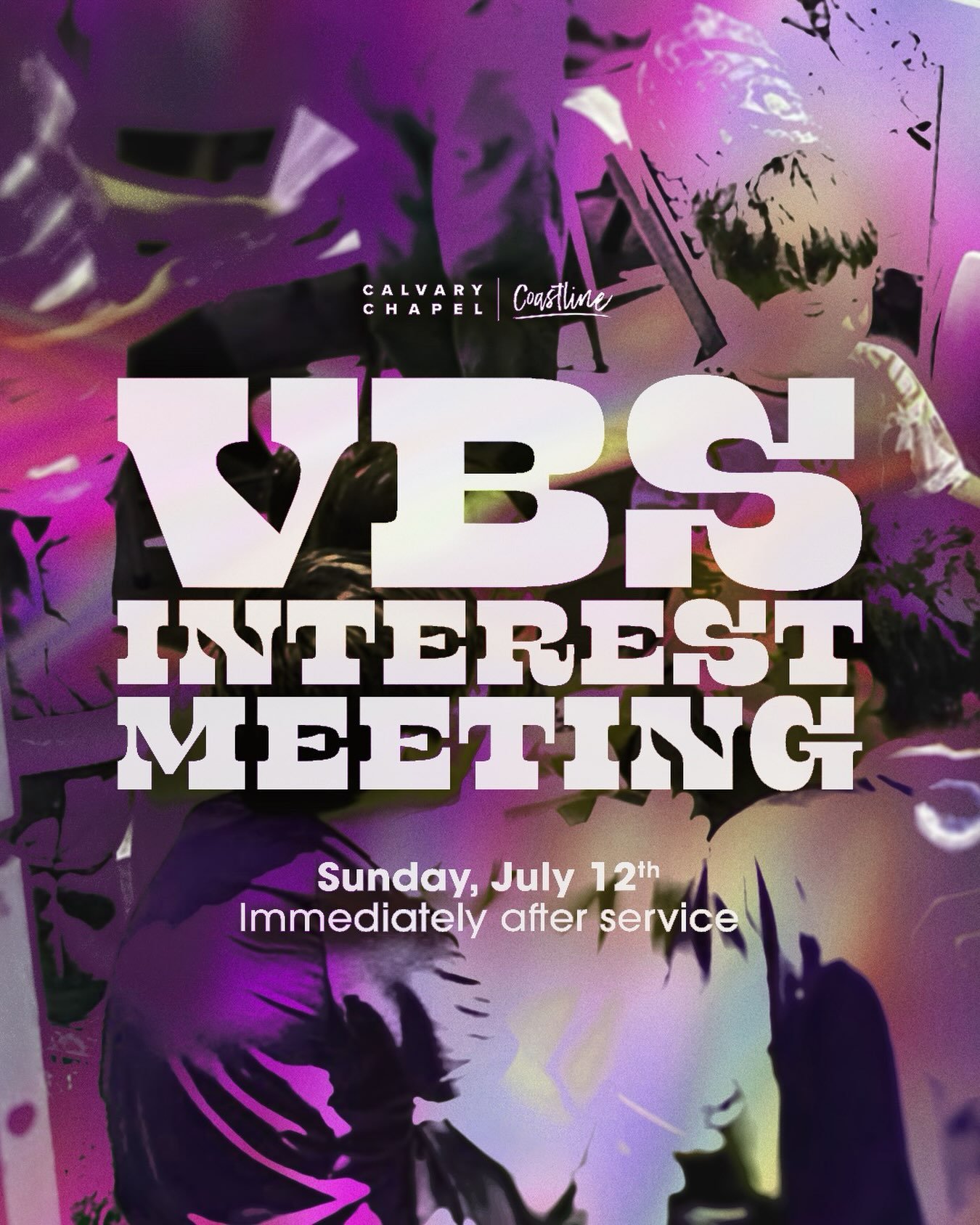 Don&rsquo;t forget, we&rsquo;ve got our VBS Interest meeting immediately following our 10 AM service tomorrow. Come and hear the vision for it and find out how you can get involved!
