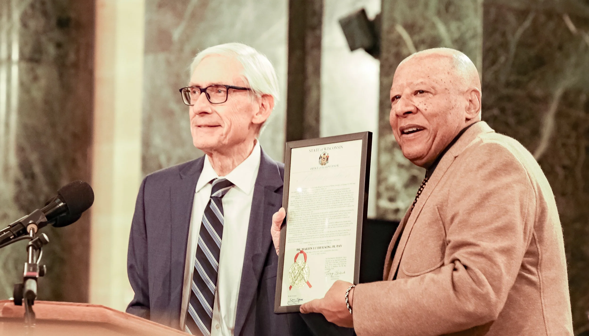 Governor Tony Evers & Dr. Jonathan Overby